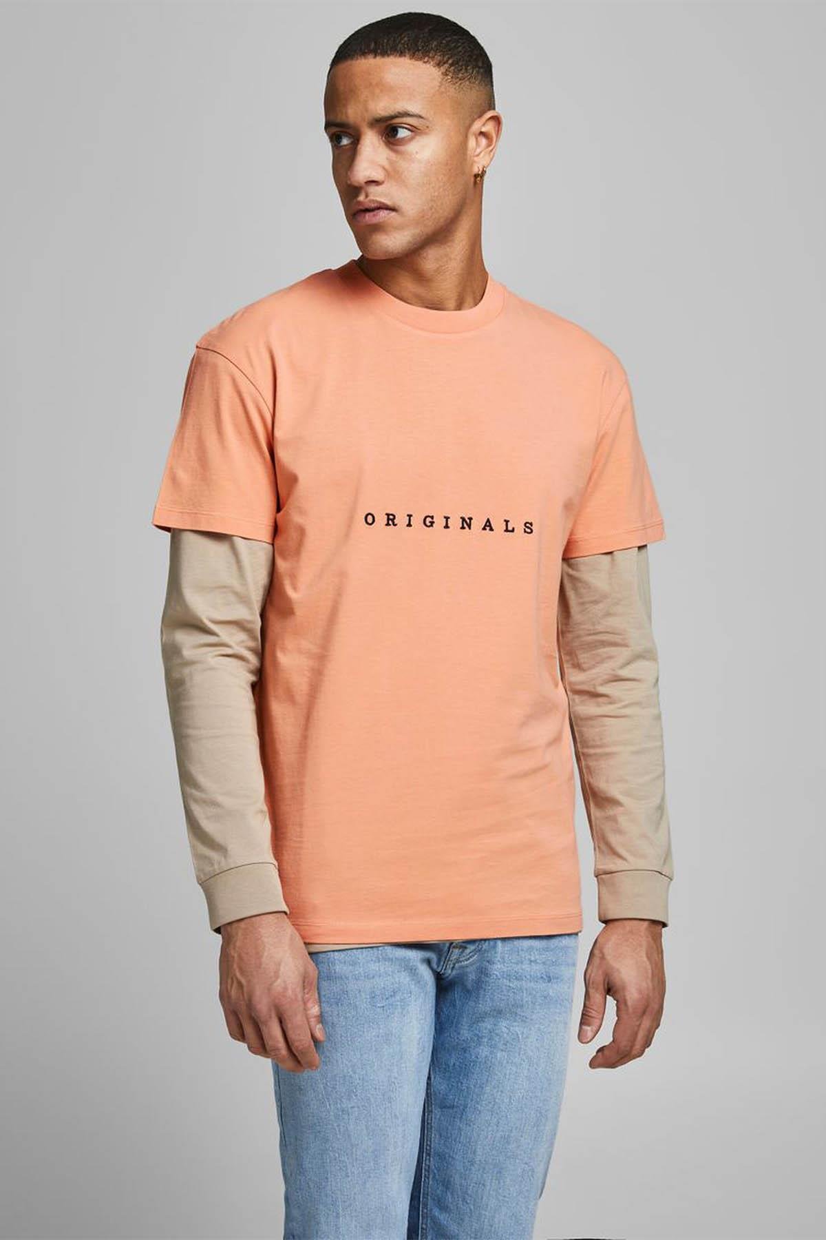 Jack & Jones Erkek İşlemeli Baskı Tshirt -  12176780 - Jack & Jones - 12176780