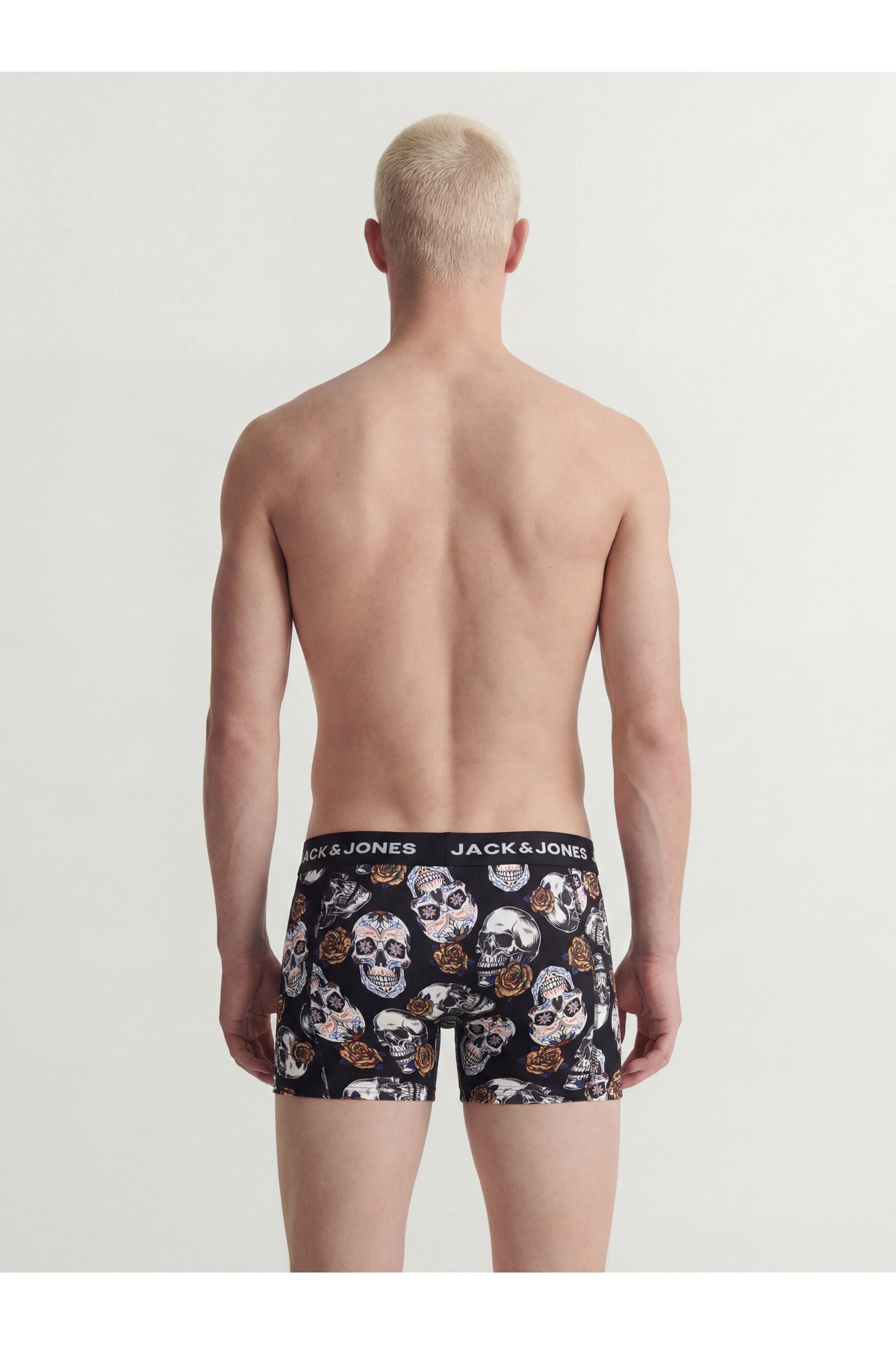 Jack Jones Erkek Jacraul Skulls Trunks 3 Pack Erkek Siyah Renkli Boxer - 12301210  - Jack & Jones - 12301210