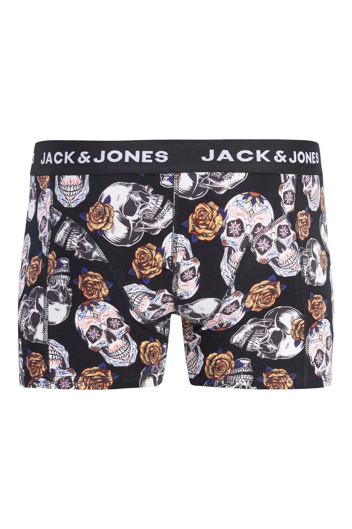 Jack Jones Erkek Jacraul Skulls Trunks 3 Pack Erkek Siyah Renkli Boxer - 12301210  - Jack & Jones - 12301210