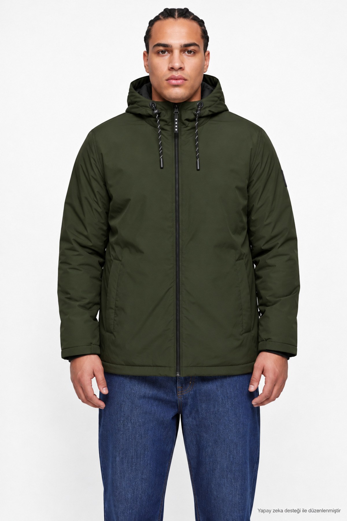 Jack & Jones Erkek Jcofusion Lock Haki Jacket Mont-12302241 - Jack & Jones - 12302241-Y