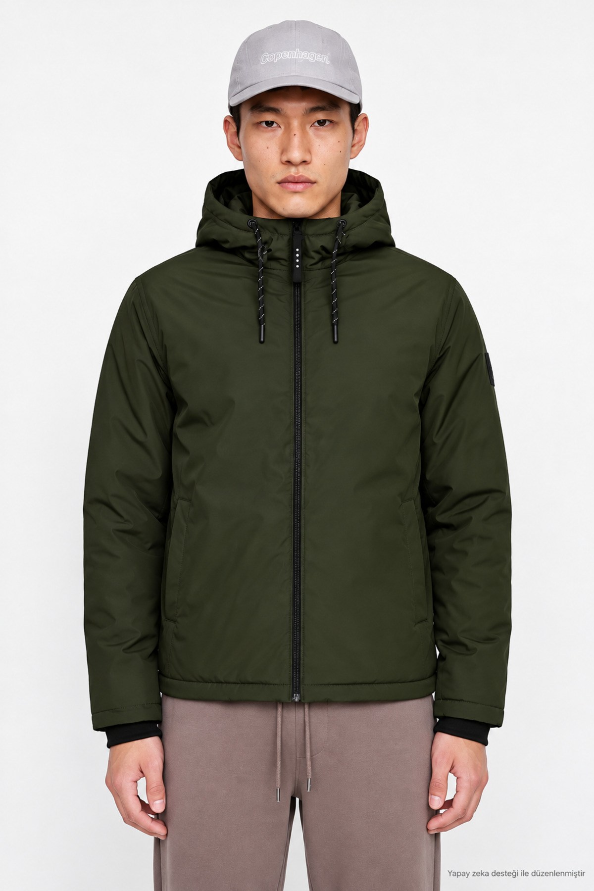 Jack & Jones Erkek Jcofusion Lock Haki Jacket Mont-12302241 - Jack & Jones - 12302241-Y