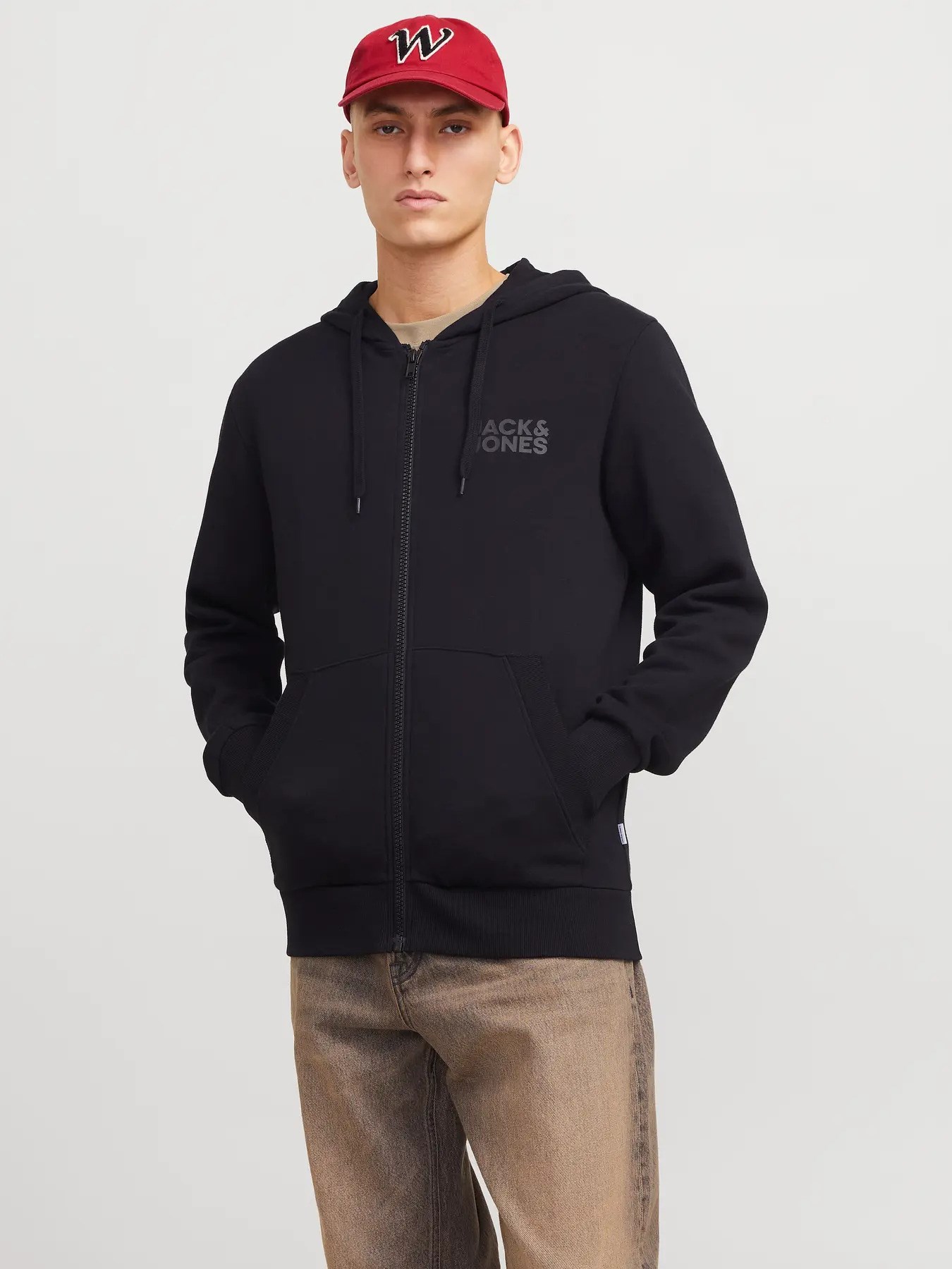 Jack & Jones Erkek JJECORP Logolu Siyah Hırka -12265177  - Jack & Jones - 12265177-S