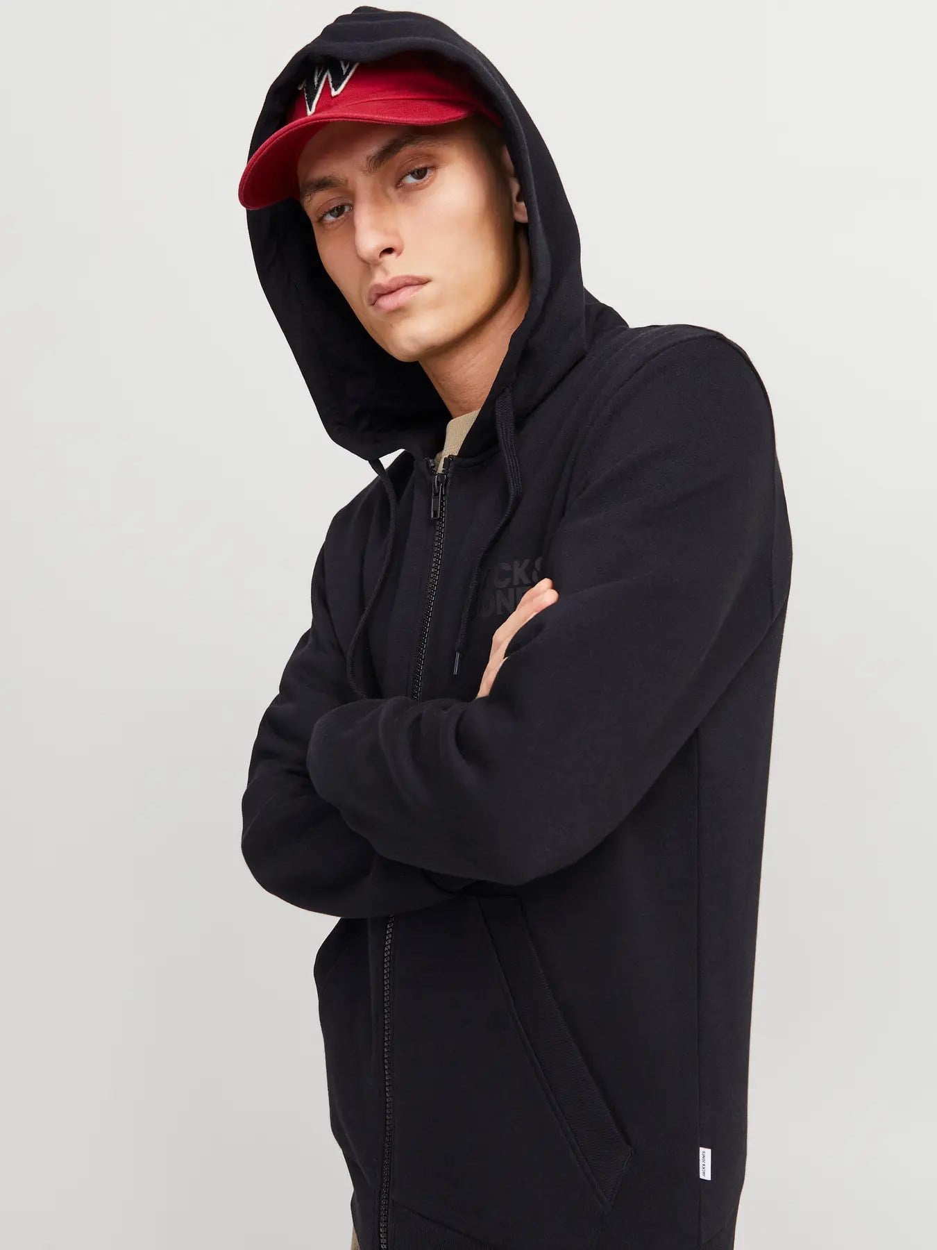 Jack & Jones Erkek JJECORP Logolu Siyah Hırka -12265177  - Jack & Jones - 12265177-S