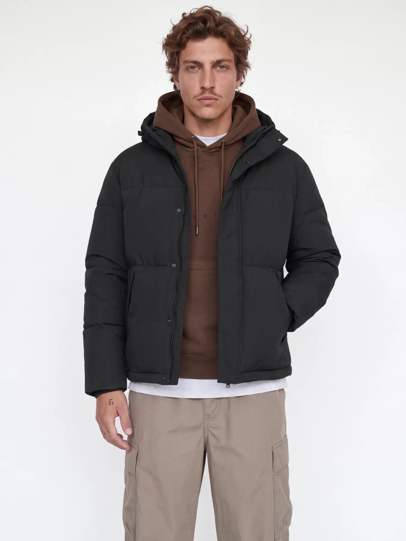 Jack & Jones Erkek Jjesoho Şişme Siyah Mont - 12298862   - Jack & Jones - 12298862 - S