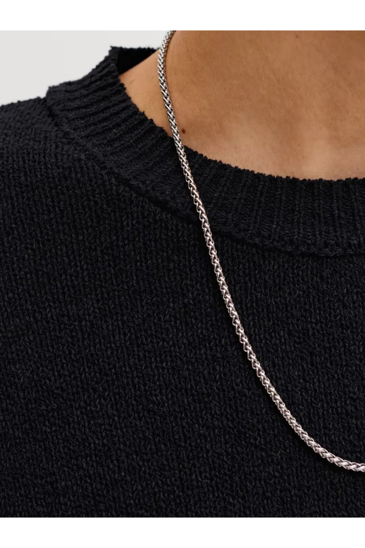 Jack & Jones Erkek Jornorrebro Catskılls Knıt Crew Neck Siyah Kazak - 12293244 - Jack & Jones - 12293244-S