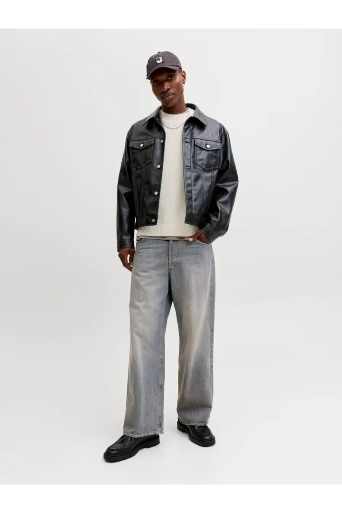 Jack & Jones Erkek Jornorrebro Catskılls Knıt Crew Neck Sn Beyaz Kazak -12293244 - Jack & Jones - 12293244-B