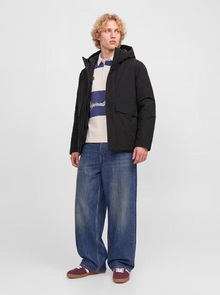Jack & Jones Erkek Jprblamoon Waterproof Siyah Mont - 12301654  - Jack & Jones - 12301654-S
