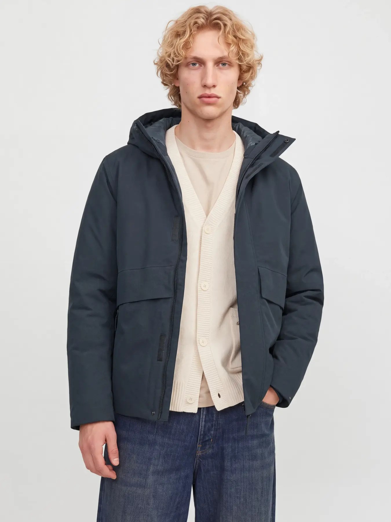 Jack & Jones Erkek Jprblamoon Waterproof Lacivert Mont - 12301654  - Jack & Jones - 12301654 - L