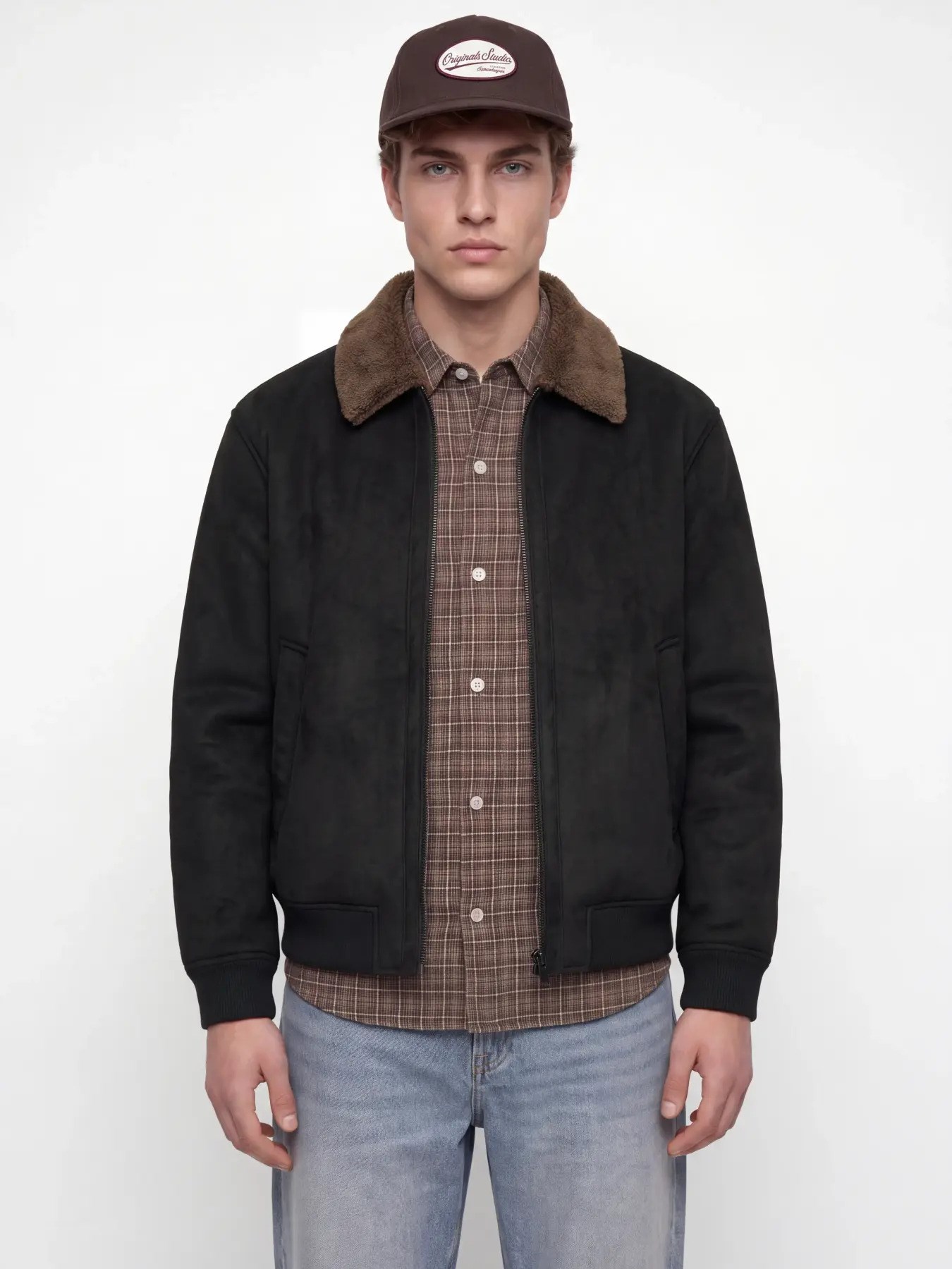 Jack & Jones Erkek Jprbluluke Süet Siyah Ceket - 12282444  - Jack & Jones - 12282444 - S