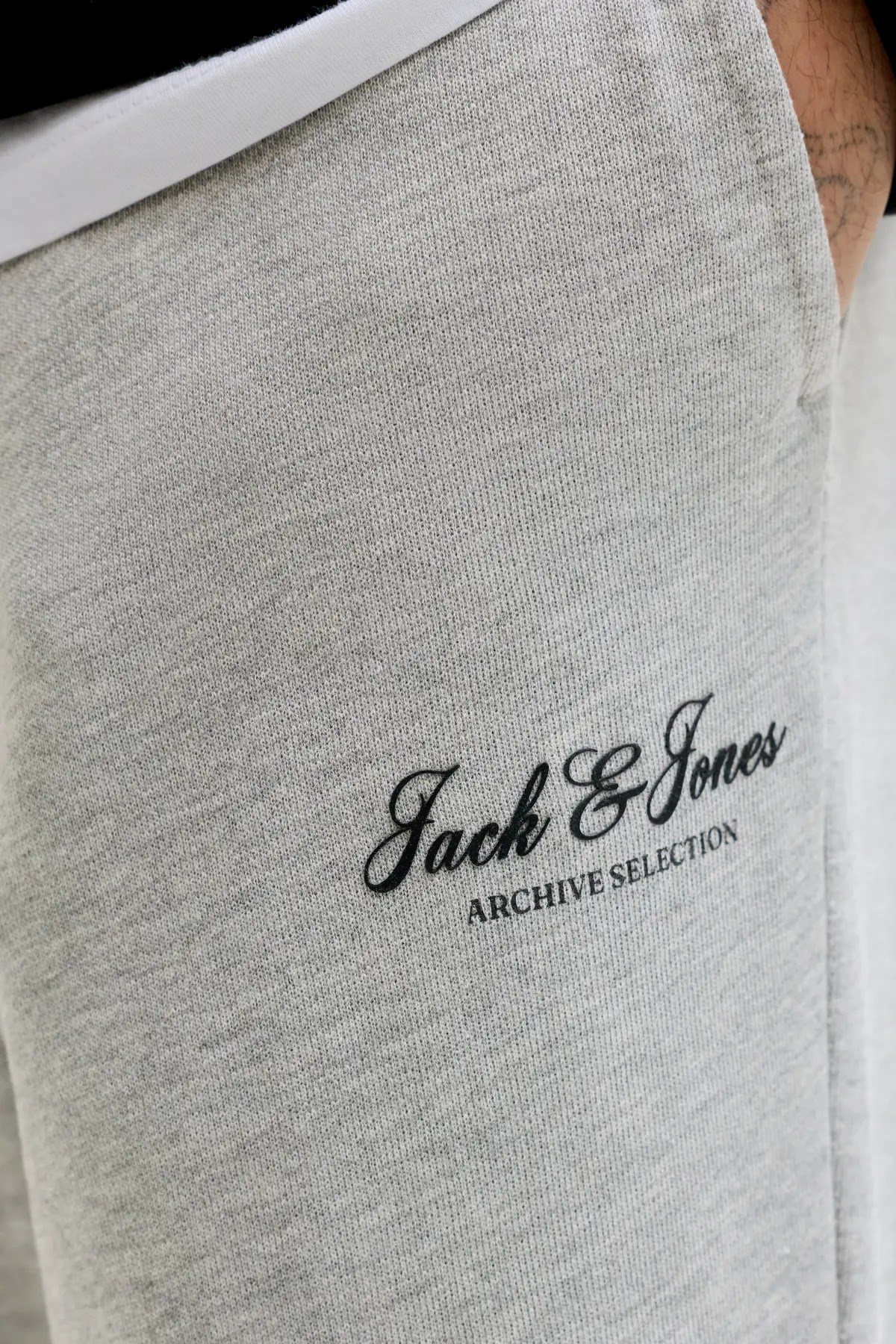 Jack & Jones Erkek Jpstgordon Logo Detaylı Çift Cepli Eşofman Altı Açık Gri - 12288641  - Jack & Jones - 12288641