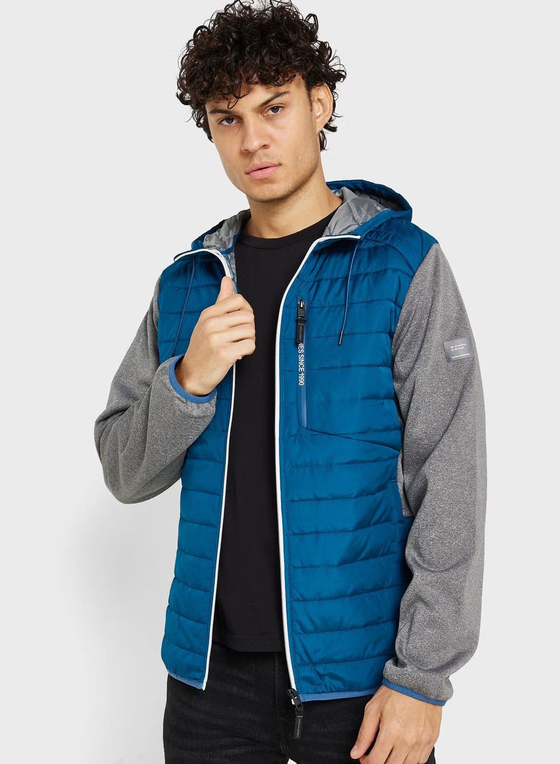 Jack & Jones Erkek Kapüşonlu Hybrid Ceket Mont - 12237780 - Jack & Jones - 5003051983