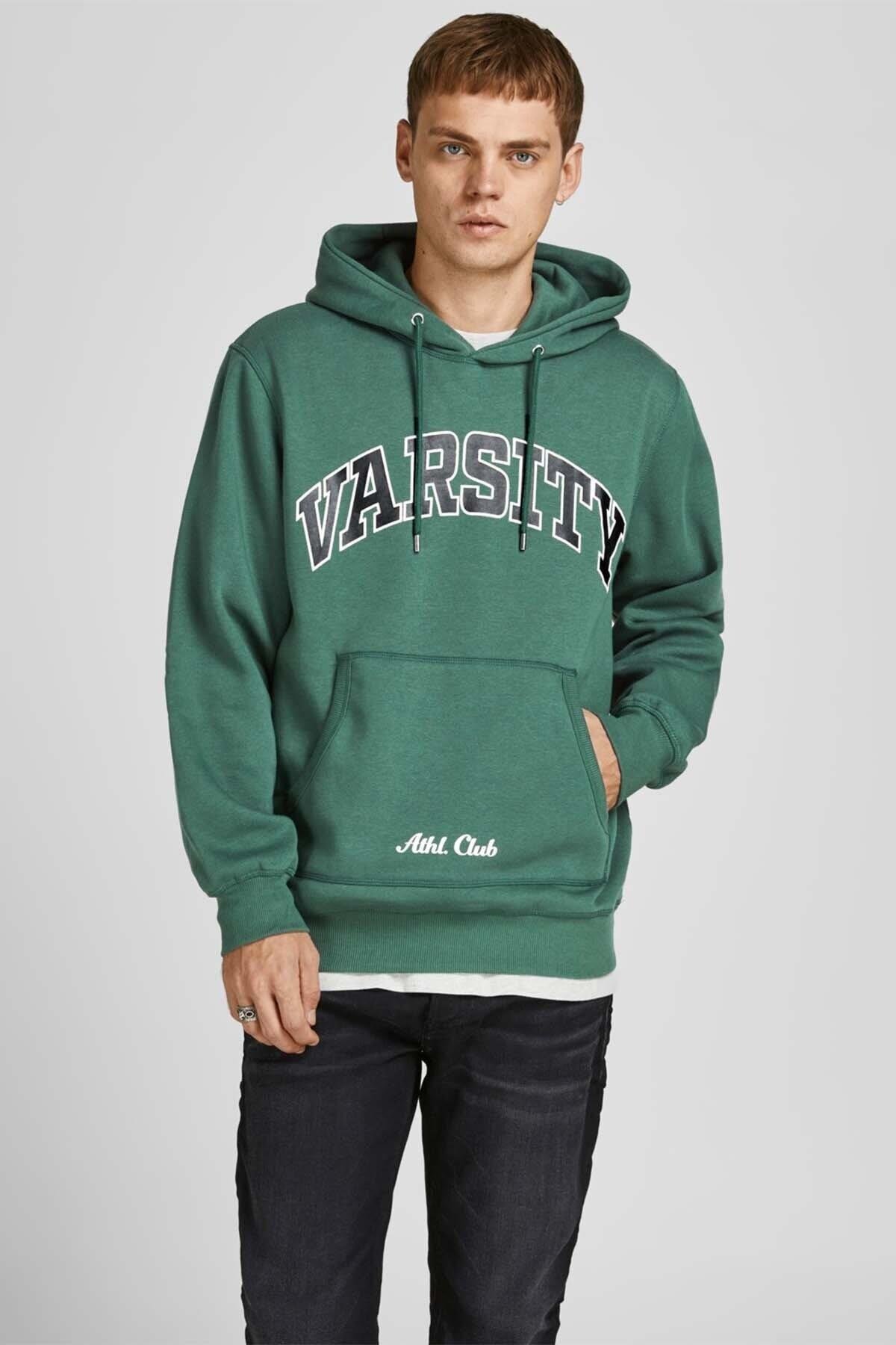 Jack & Jones Erkek Kolej Kapüşonlu Sweatshirt - 12207368 - Jack & Jones - 12207368