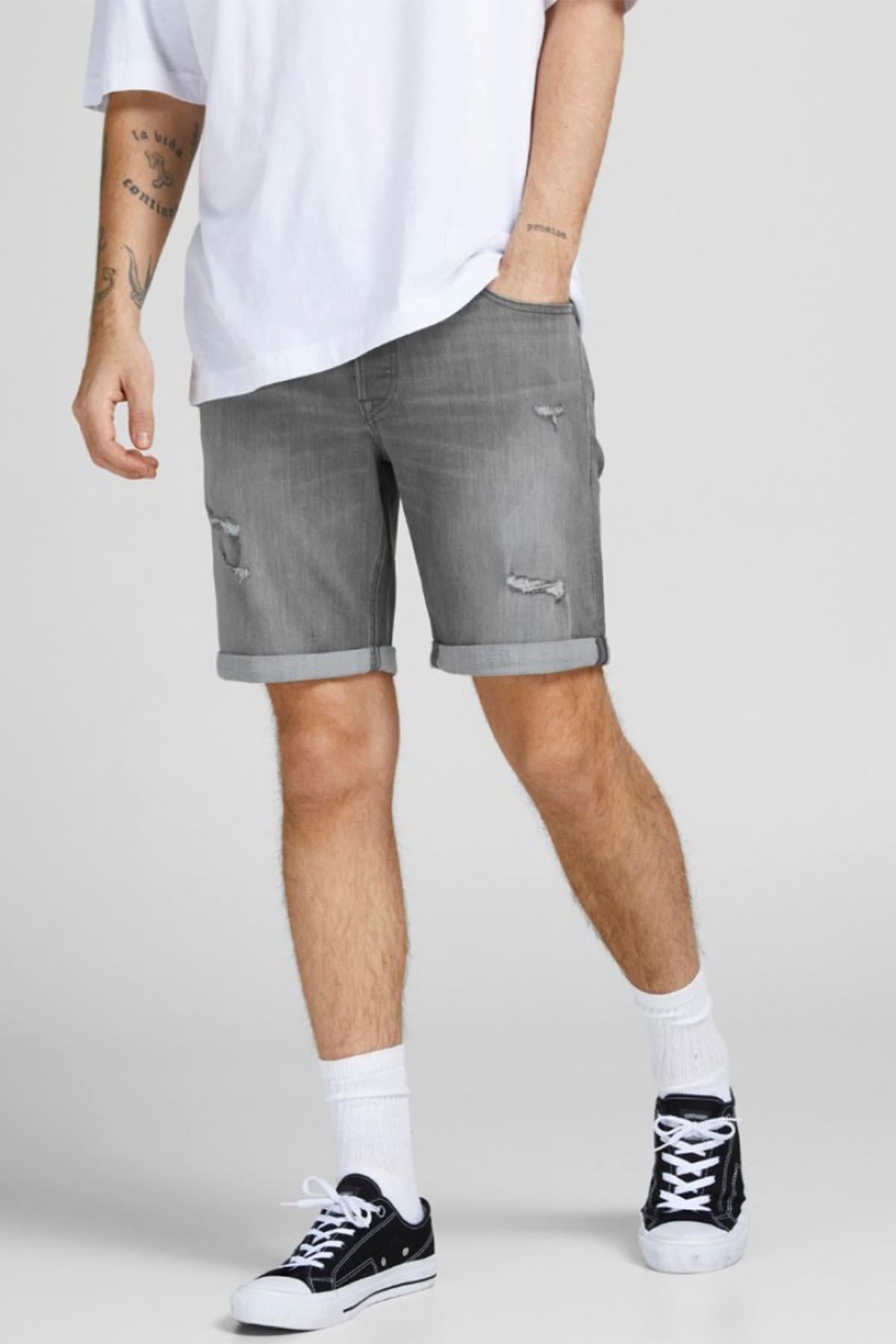 Jack & Jones Erkek Kot Şort Jjirick Jean Shorts - 12201623 - Jack & Jones - 12201623