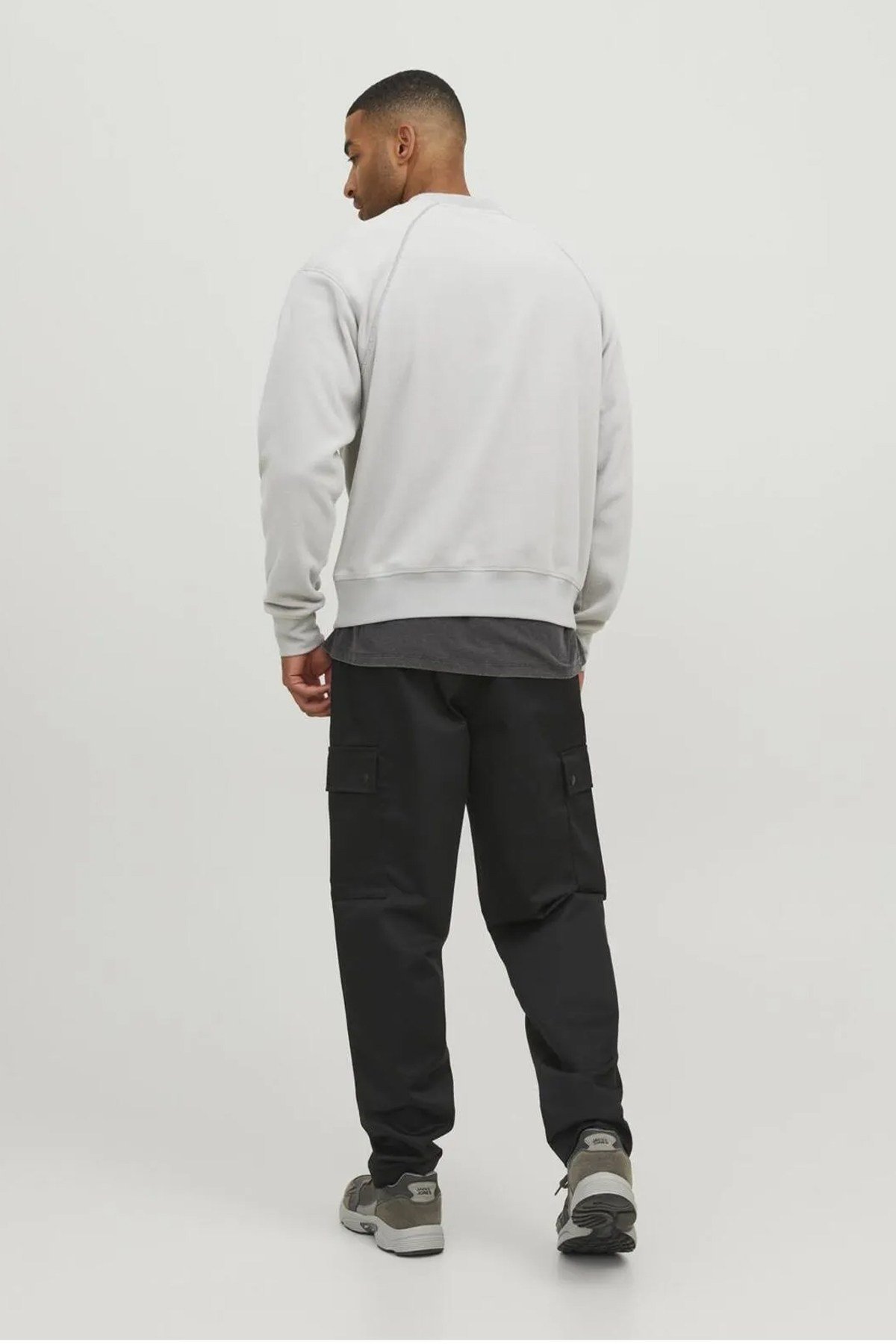 Jack & Jones Erkek L.A.B Bisiklet Yaka Polar Sweatshirt - 12241523 - Jack & Jones - 12241523