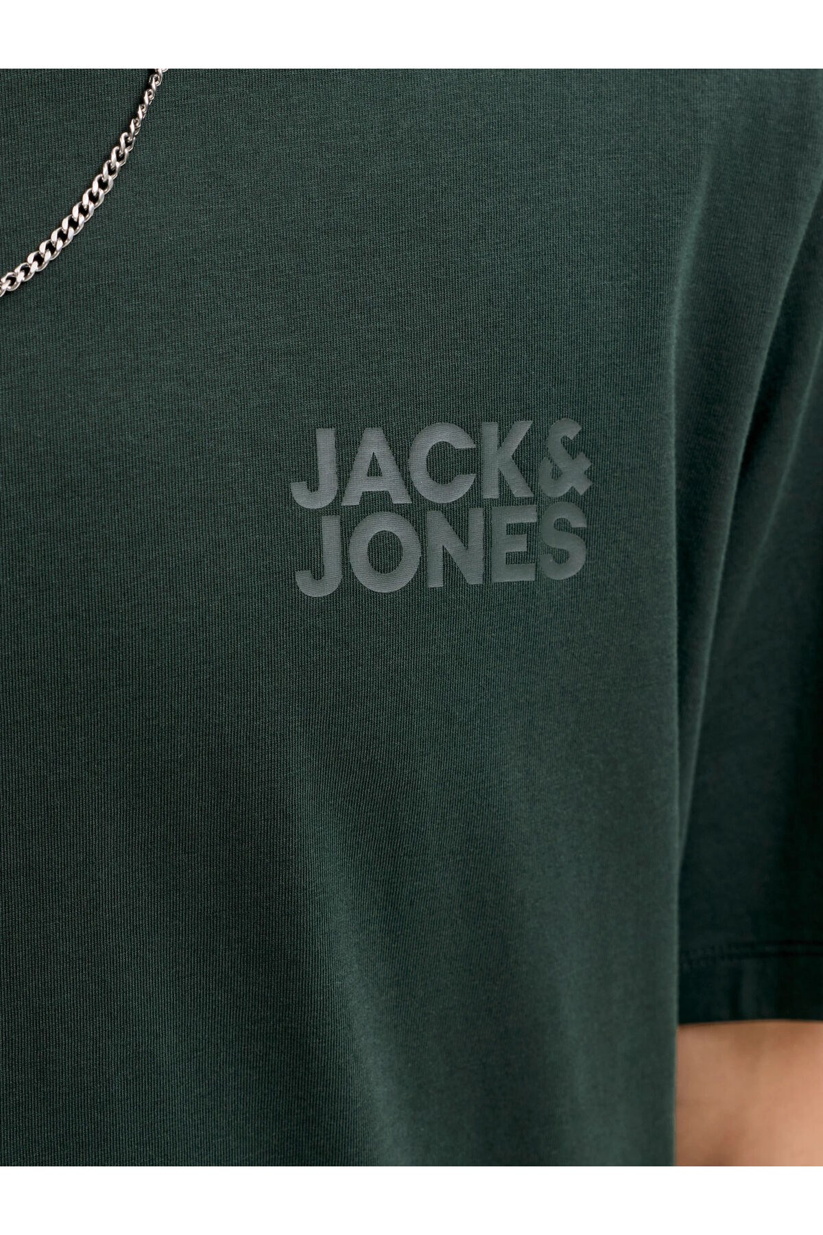 Jack & Jones Erkek Marka Baskılı Tişört Yeşil - 12151955 - Jack & Jones - 12151955-9