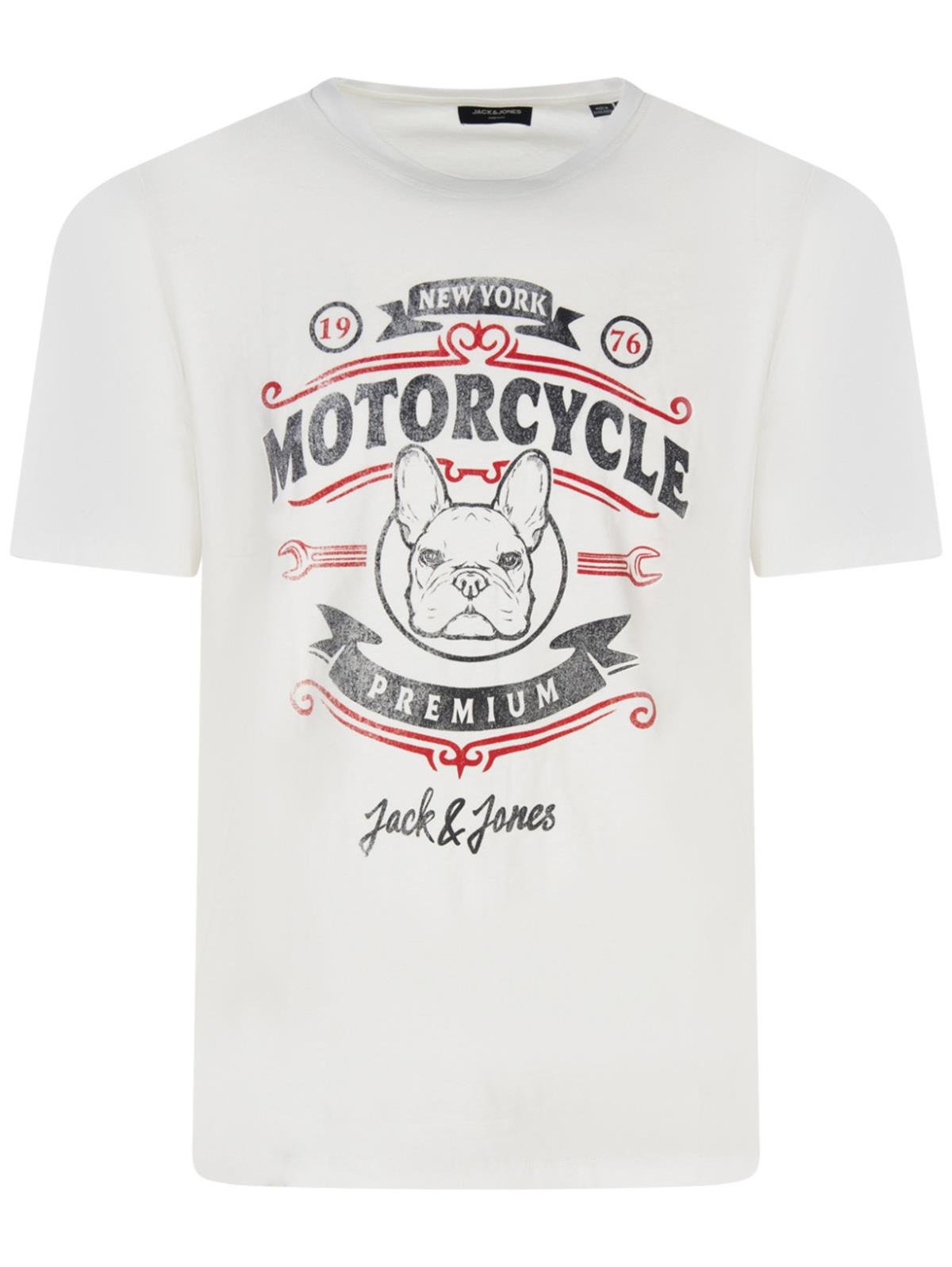 Jack & Jones Erkek Motorcycle Bulldog T-shirt - 12228947 - Jack & Jones - 12228947