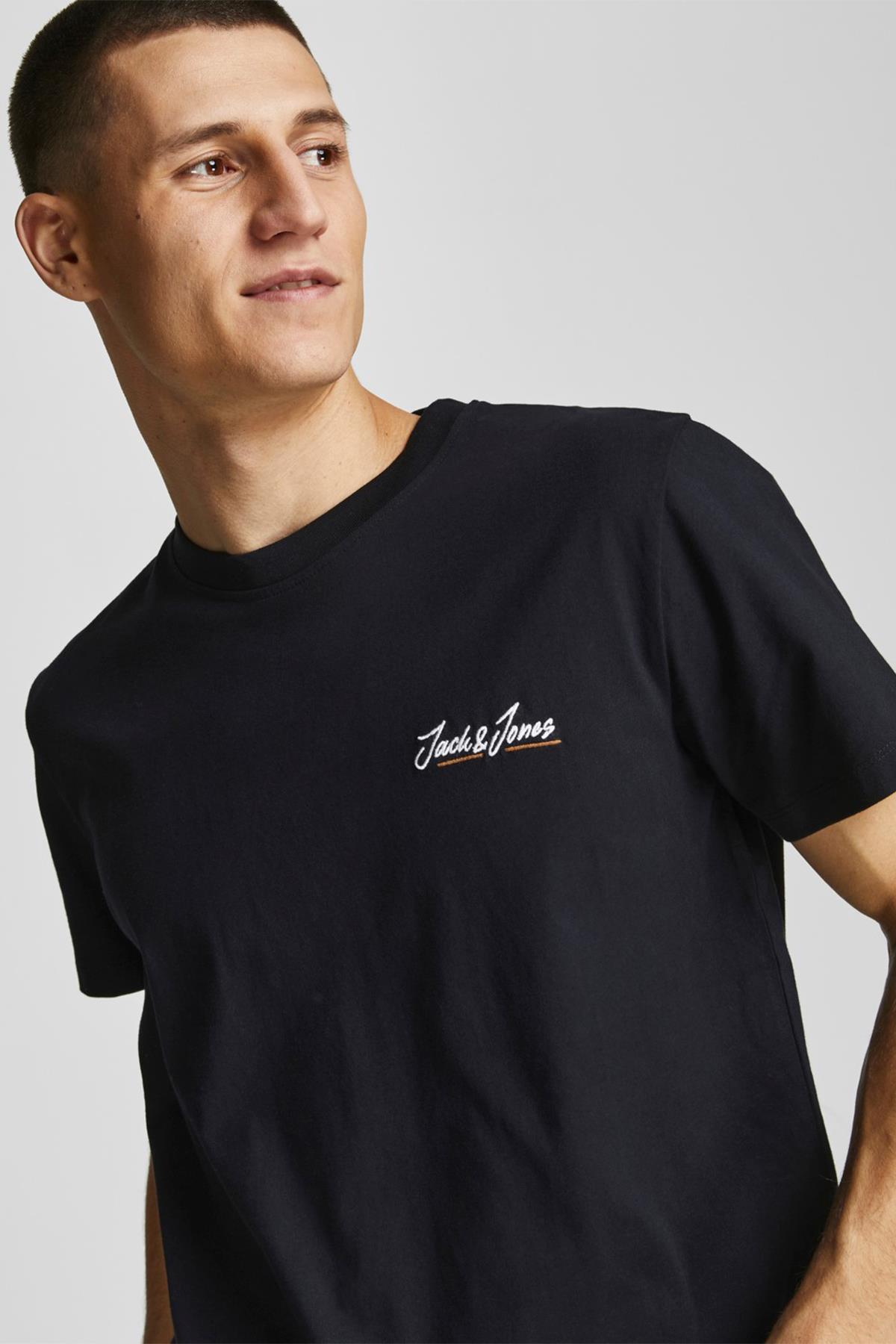 Jack & Jones Erkek Nakış T-shirt - 12186758 - Jack & Jones - 12186758