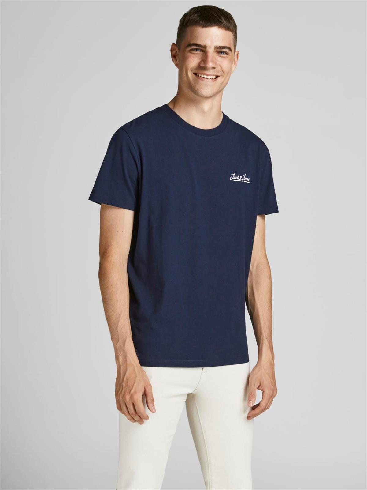 Jack & Jones Erkek Nakış T-shirt - 12186758 - Jack & Jones - 12186758