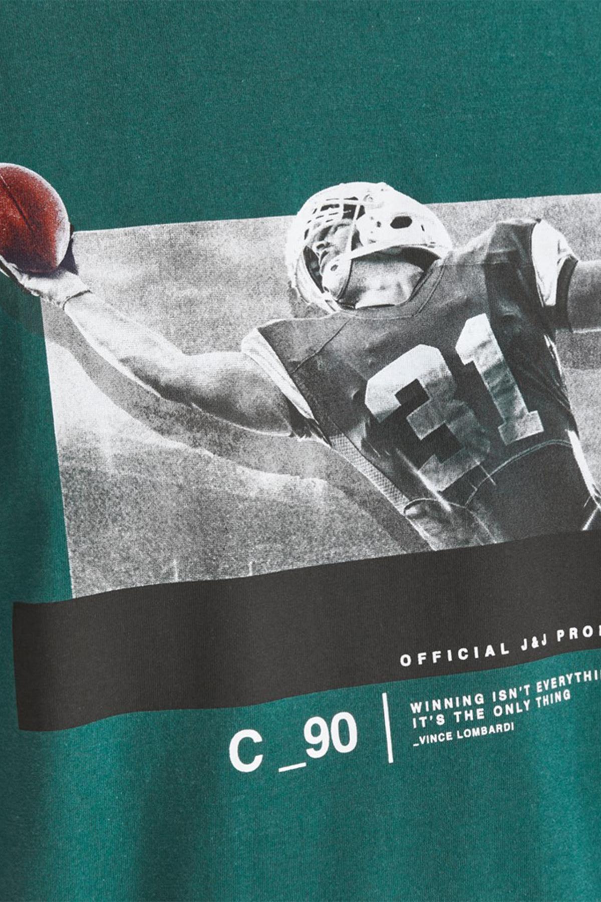 Jack & Jones Erkek NFL Baskılı Amerikan Futbolu T-Shirt - 12206628 - Jack & Jones - 12206628