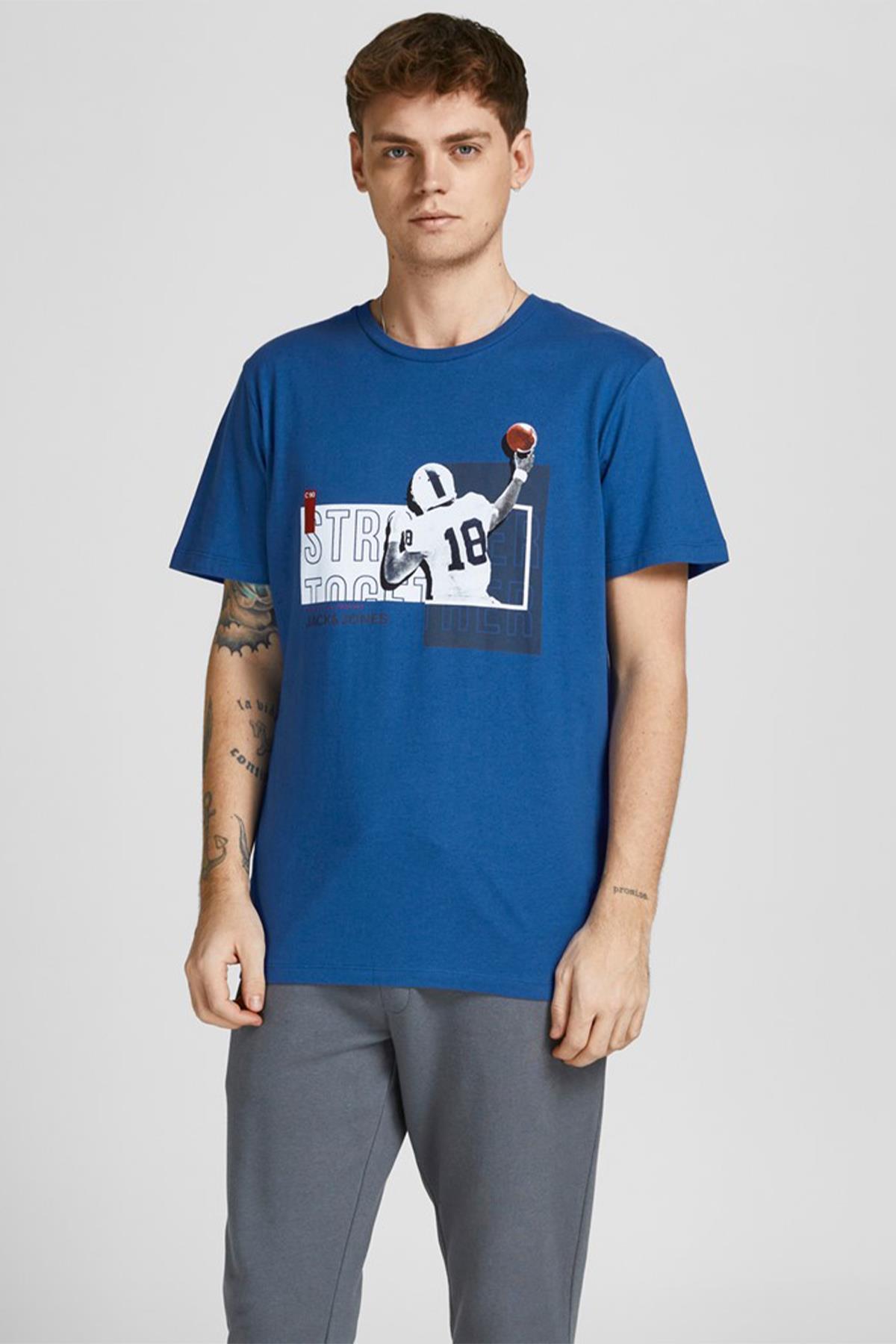Jack & Jones Erkek NFL Baskılı Amerikan Futbolu T-Shirt - 12206628 - Jack & Jones - 12206628