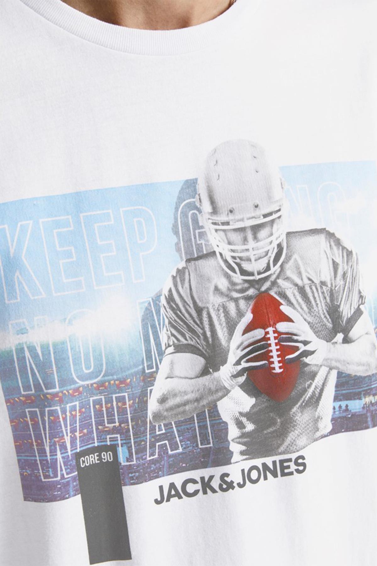 Jack & Jones Erkek NFL Baskılı Amerikan Futbolu T-Shirt - 12206628 - Jack & Jones - 12206628