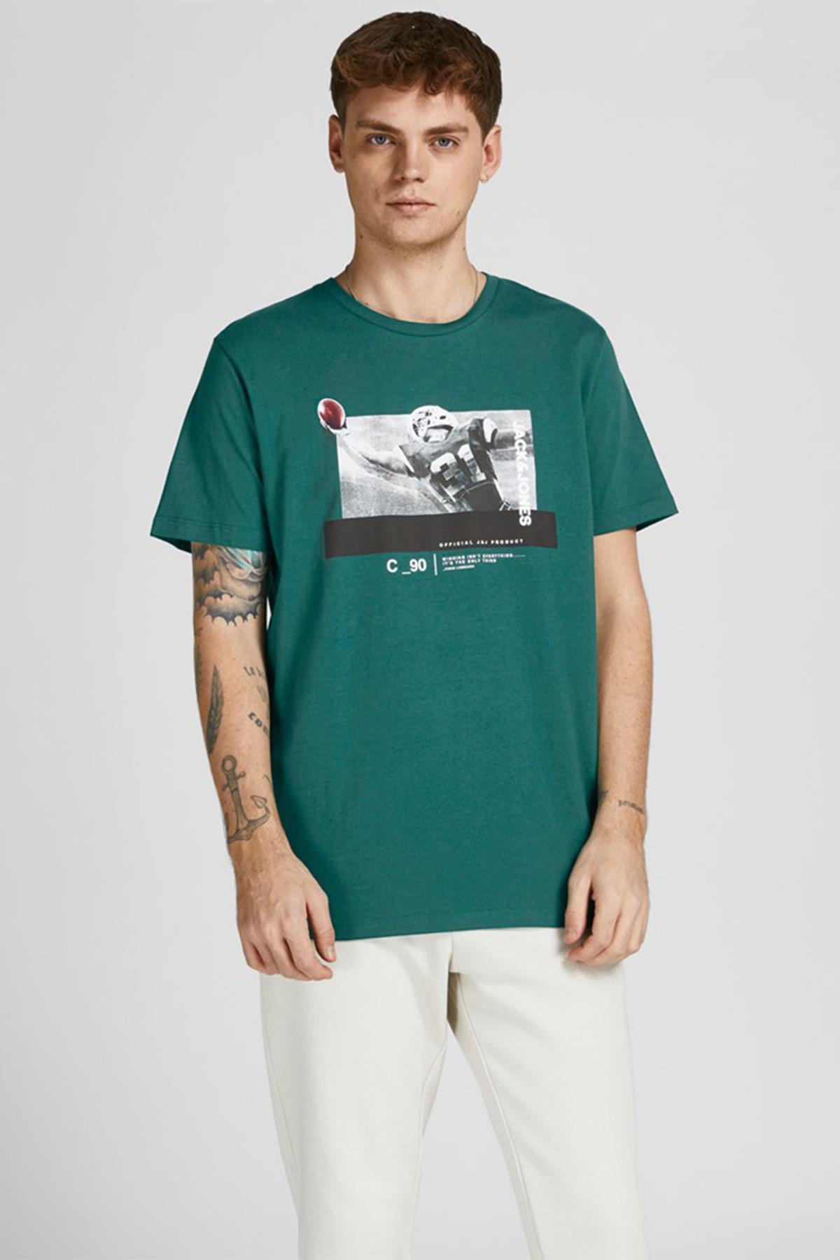 Jack & Jones Erkek NFL Baskılı Amerikan Futbolu T-Shirt - 12206628 - Jack & Jones - 12206628