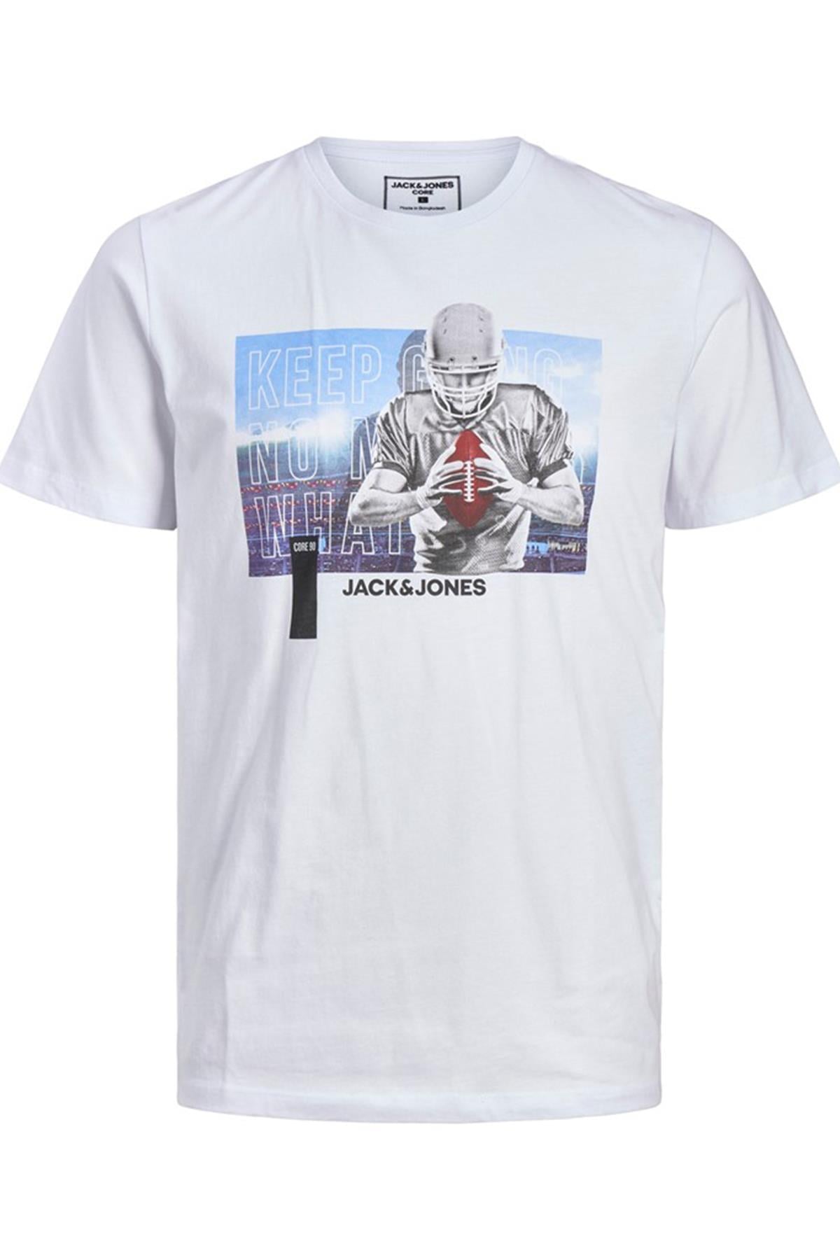 Jack & Jones Erkek NFL Baskılı Amerikan Futbolu T-Shirt - 12206628 - Jack & Jones - 12206628