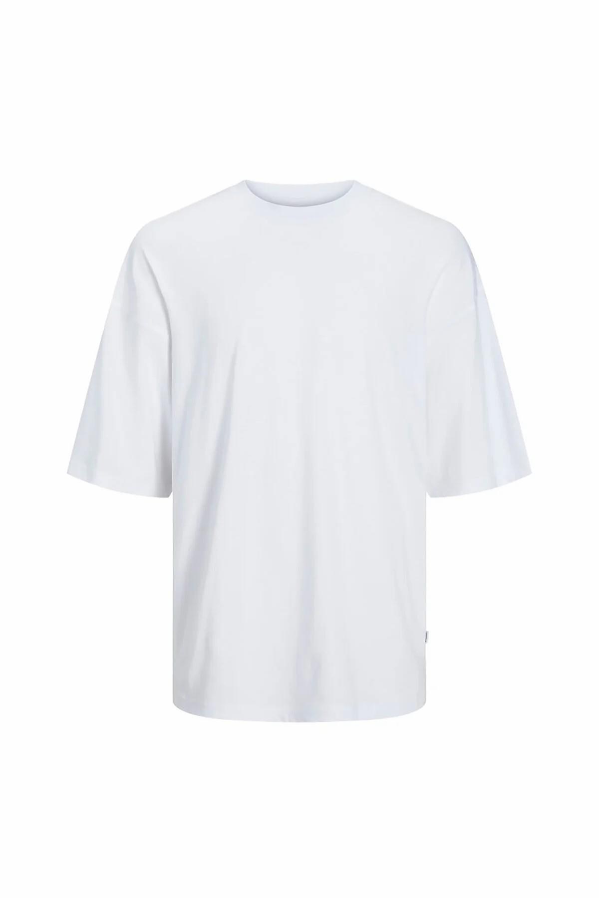 Jack Jones Erkek Oversize Beyaz Tişört - 12259975 - Jack & Jones - 12259975-B
