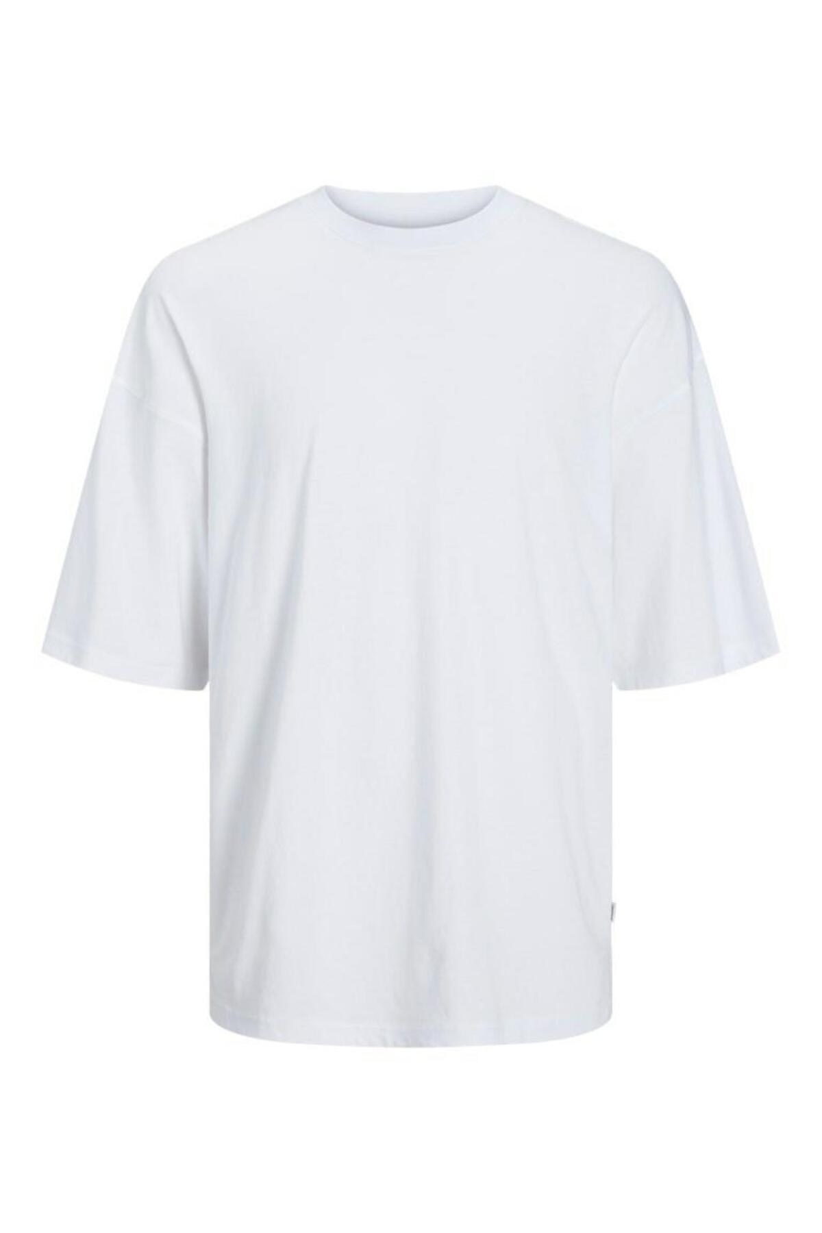 Jack Jones Erkek Oversize Beyaz Tişört - 12259975 - Jack & Jones - 12259975-B