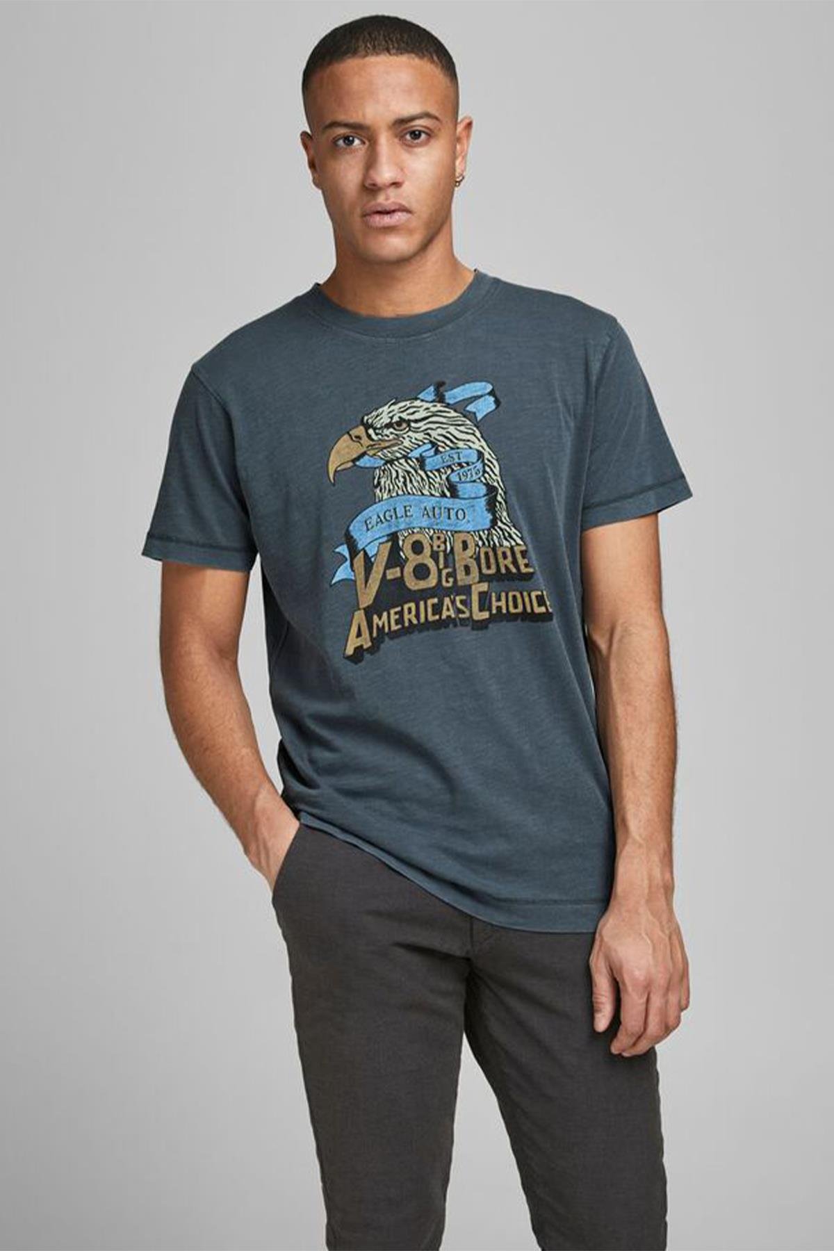 Jack & Jones Erkek Regular T-shirt Kartal - Pitbull - 12183776 - Jack & Jones - 12183776