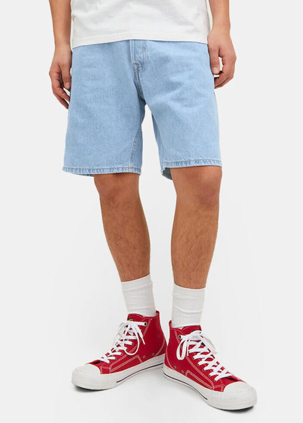 Jack & Jones Erkek Relaxed Fit Düz Denim Kot Şort  - 12223606 - Jack & Jones - 12223606