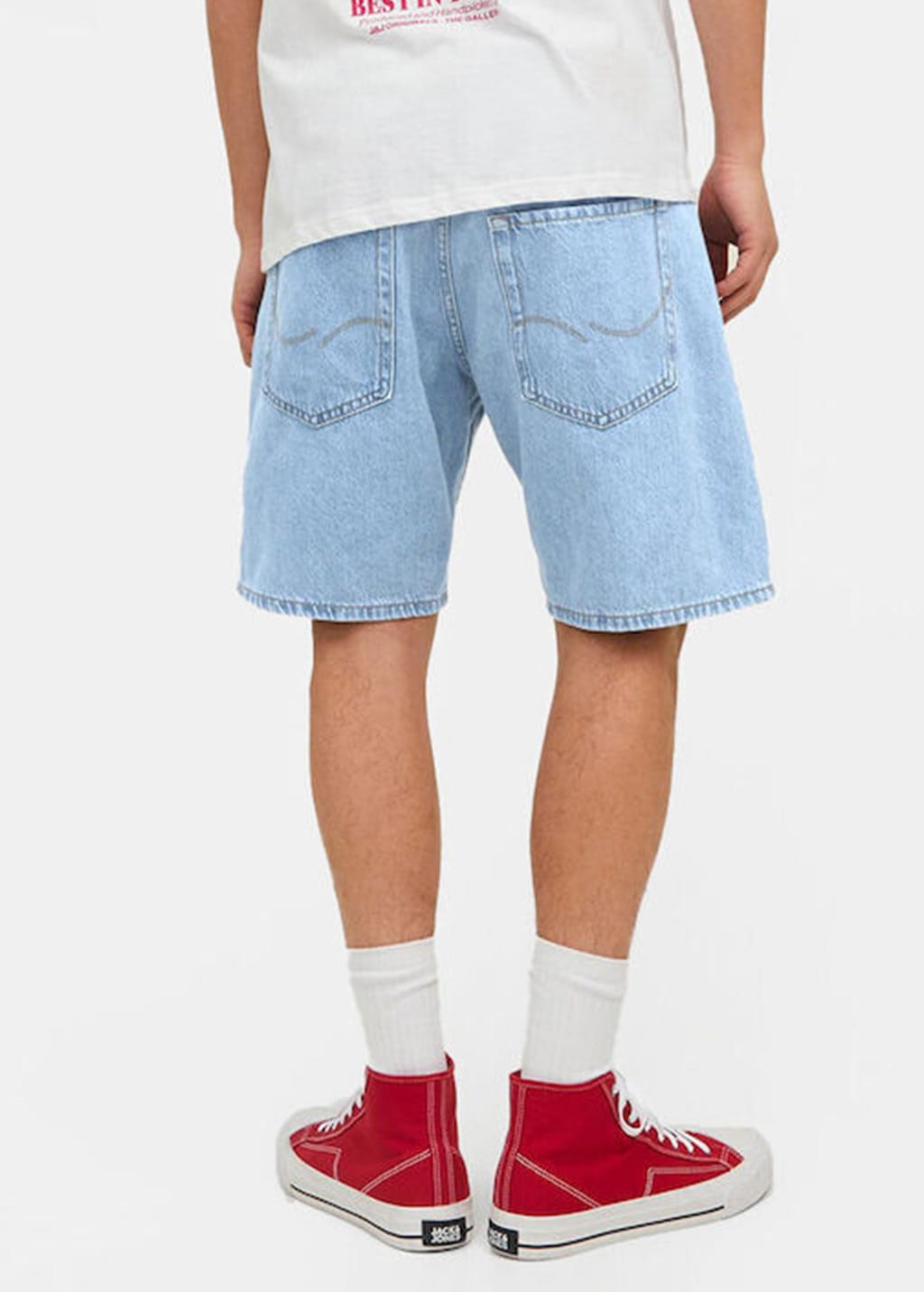 Jack & Jones Erkek Relaxed Fit Düz Denim Kot Şort  - 12223606 - Jack & Jones - 12223606