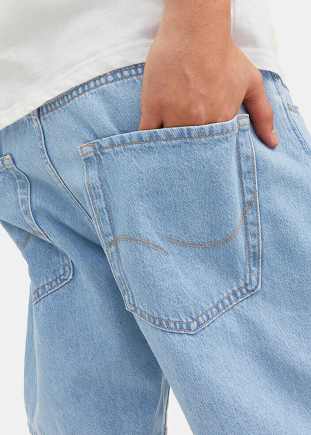 Jack & Jones Erkek Relaxed Fit Düz Denim Kot Şort  - 12223606 - Jack & Jones - 12223606