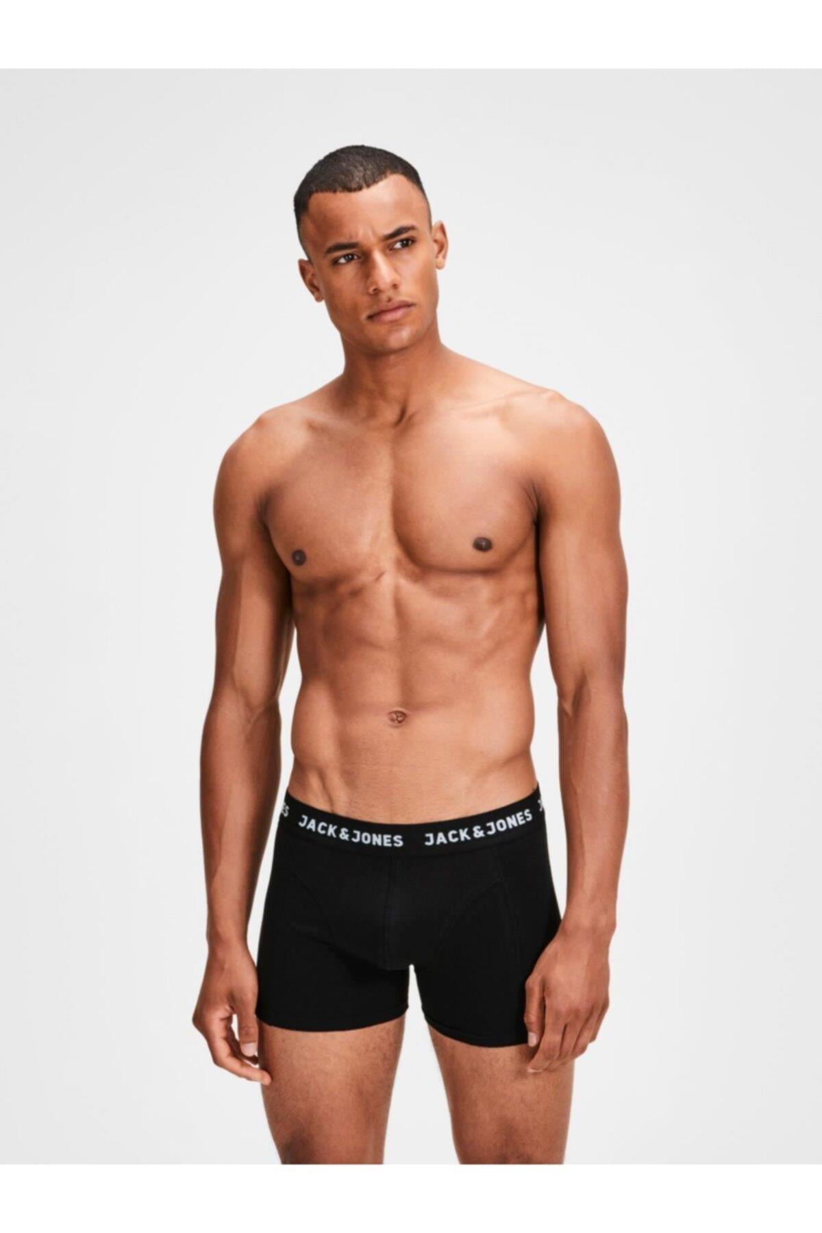 Jack & Jones Erkek Siyah 2 li Boxer 12138235 - Jack & Jones - 12138235