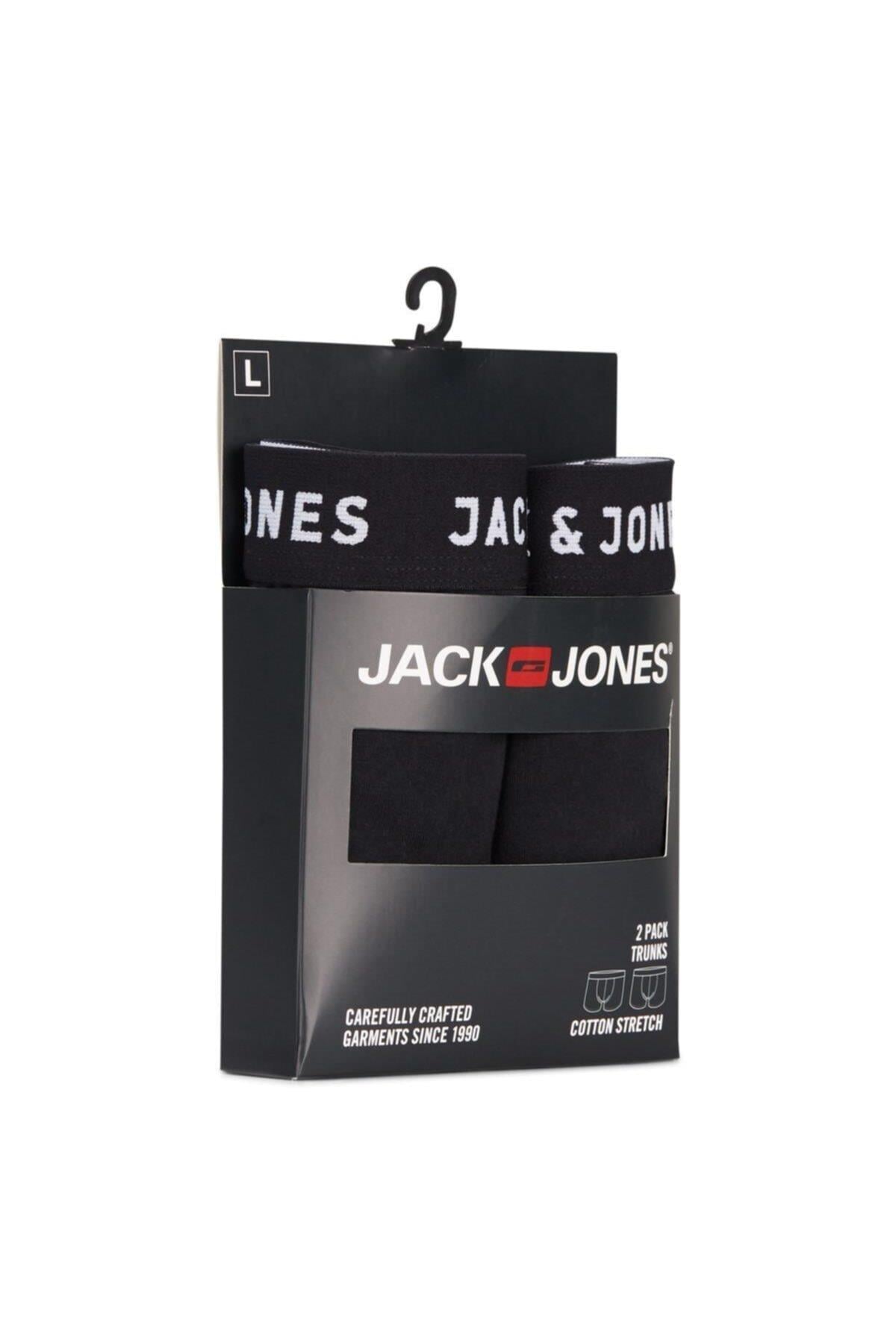 Jack & Jones Erkek Siyah 2 li Boxer 12138235 - Jack & Jones - 12138235