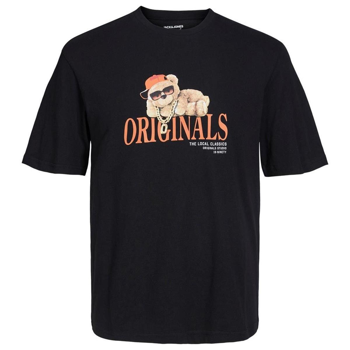 Jack & Jones Erkek Siyah Cool Ayıcık T-shirt Tee 12232254 - Jack & Jones - 12232254