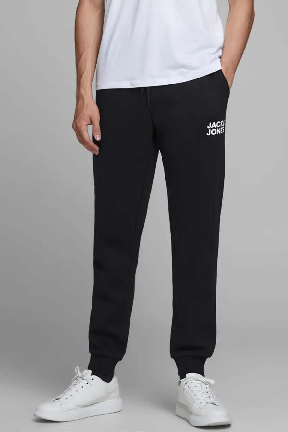 Jack & Jones Erkek Siyah Lastikli Eşofman Altı 12178421 - Jack & Jones - 20SEESBS85412