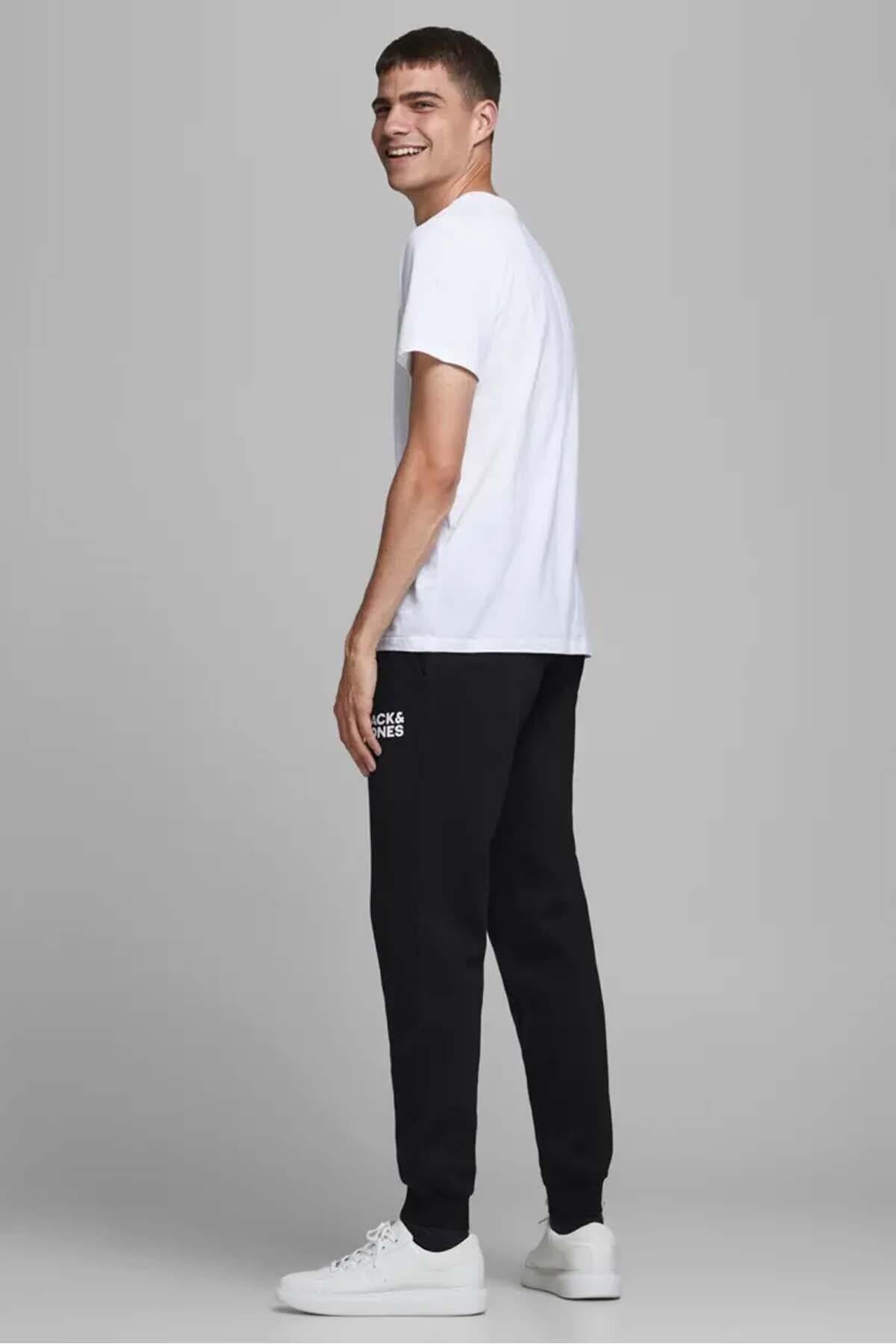 Jack & Jones Erkek Siyah Lastikli Eşofman Altı 12178421 - Jack & Jones - 20SEESBS85412