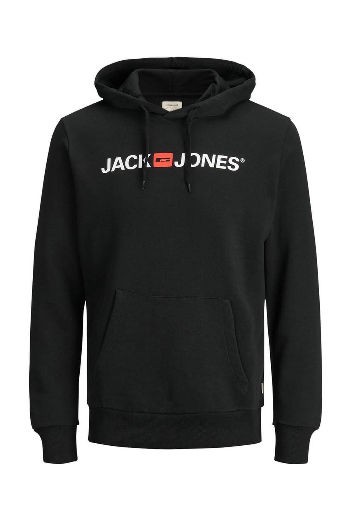 Jack & Jones Erkek Sweatshirt - Corp Logo Sweat Hood 12137054 - Jack & Jones - 12137054