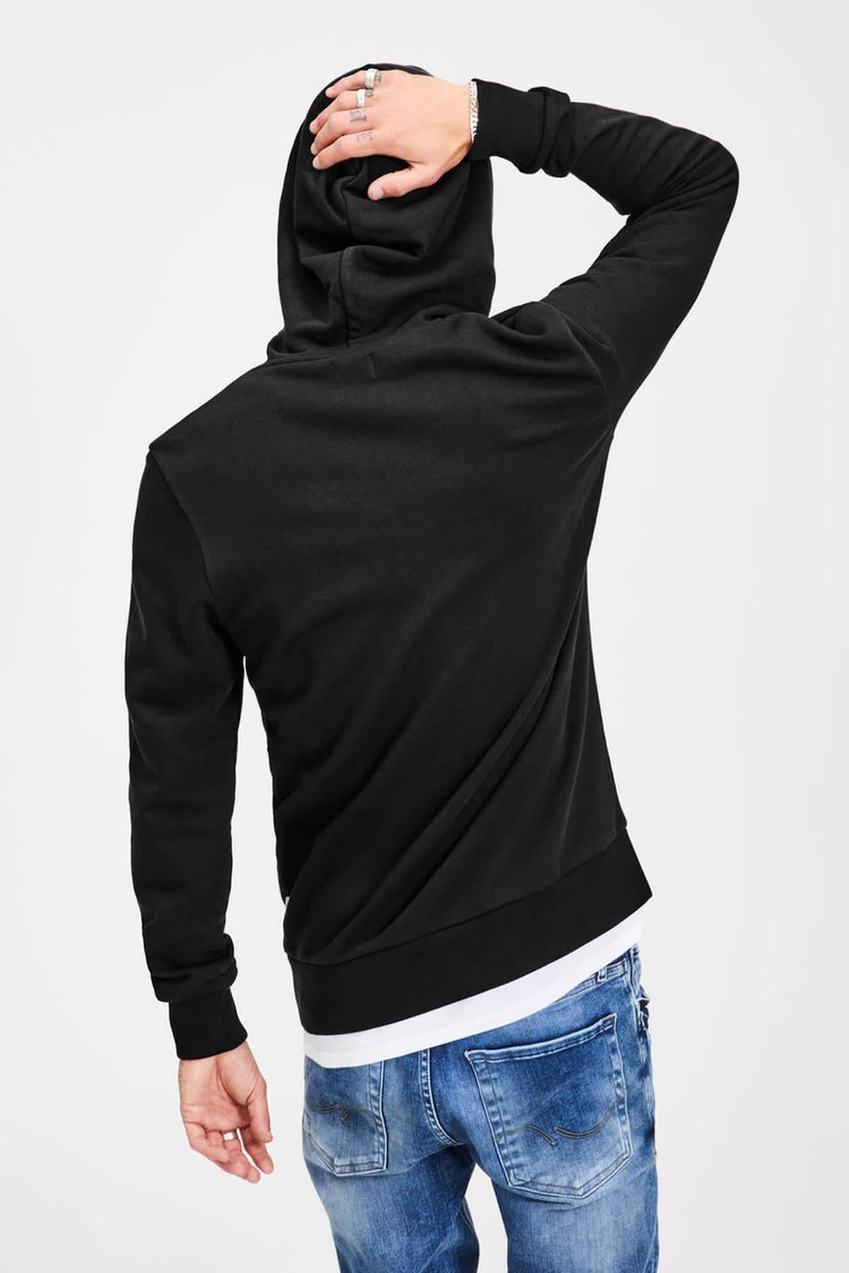 Jack & Jones Erkek Sweatshirt - Corp Logo Sweat Hood 12137054 - Jack & Jones - 12137054