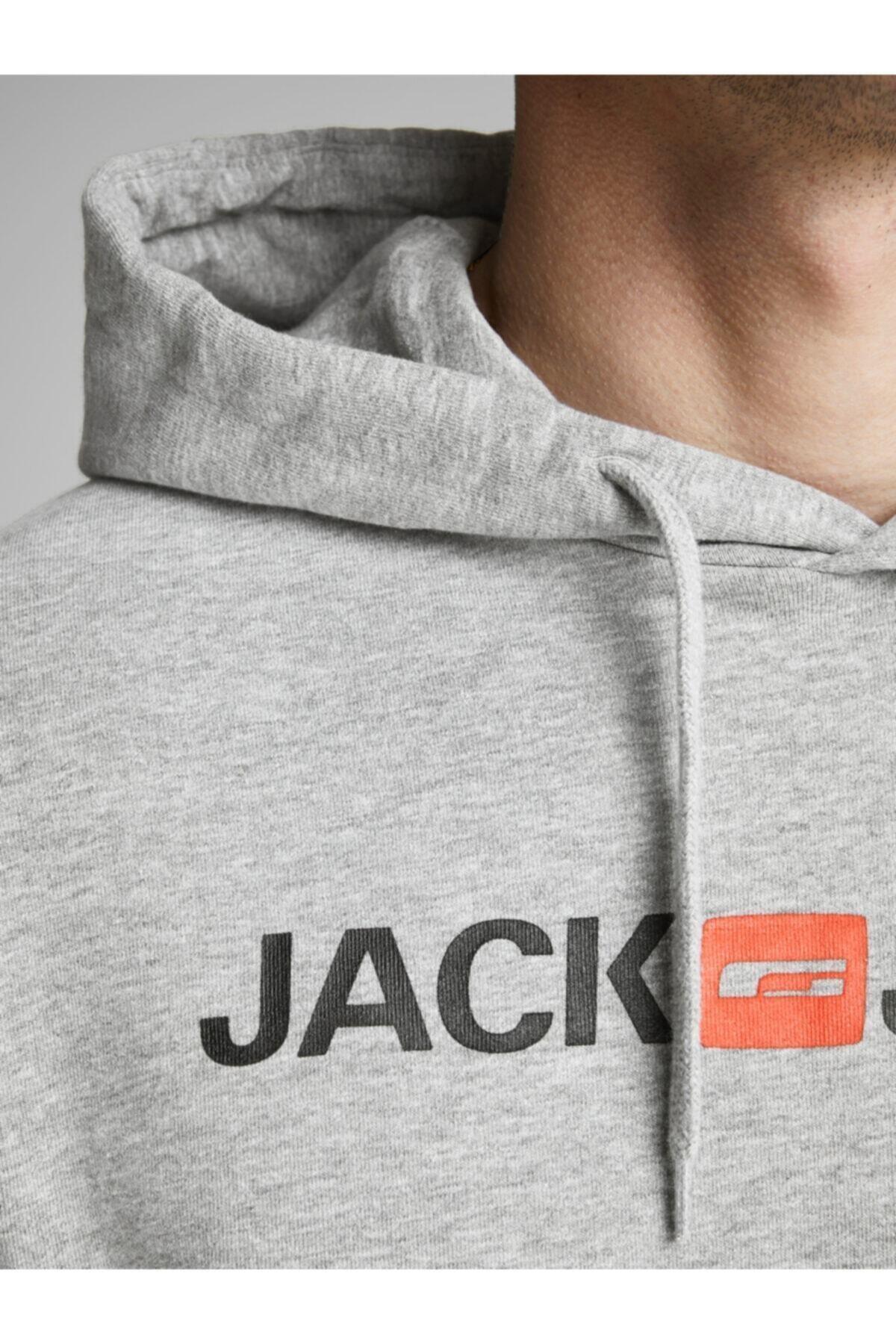 Jack & Jones Erkek Sweatshirt - Corp Logo Sweat Hood 12137054 - Jack & Jones - 12137054