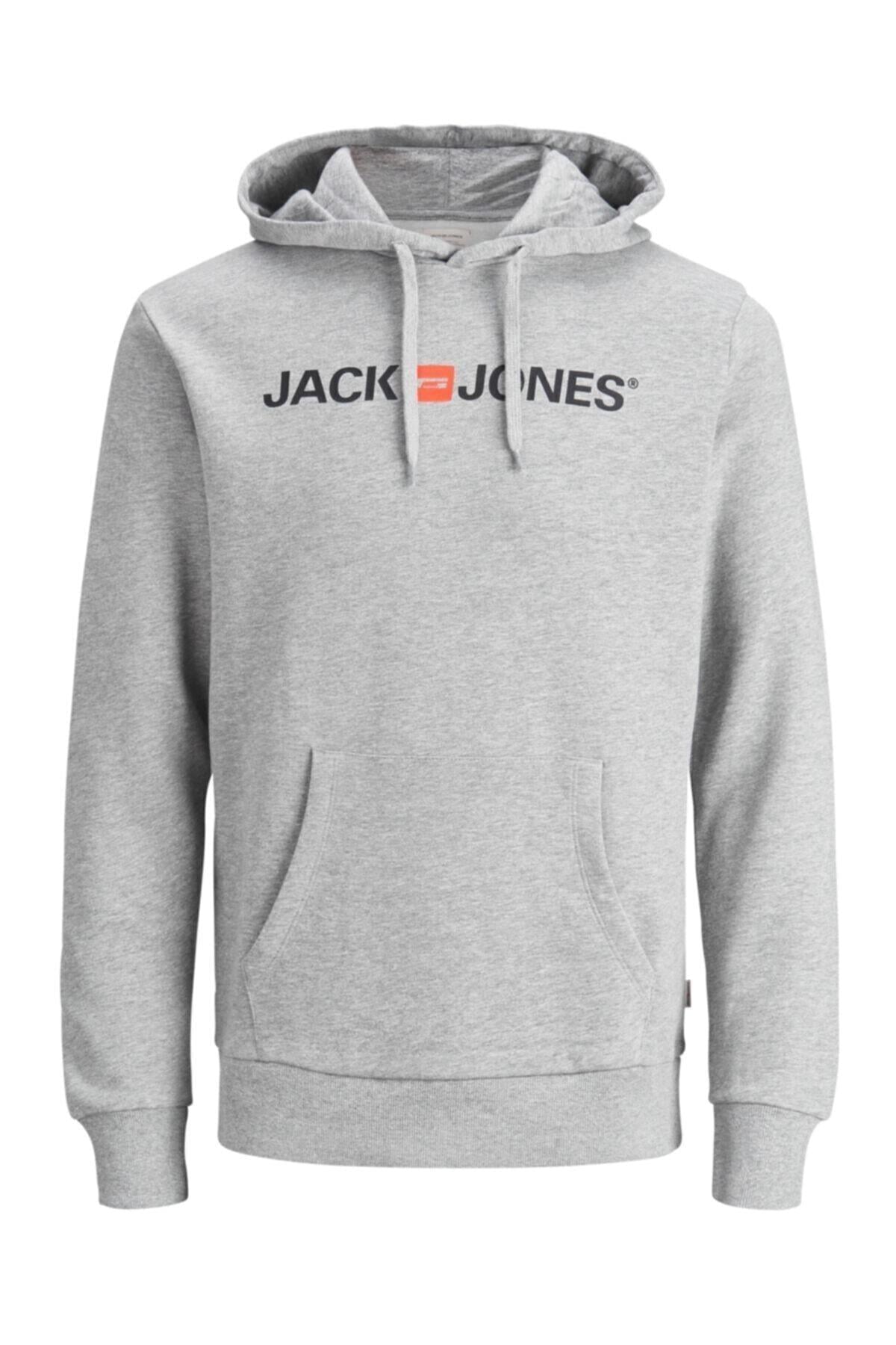 Jack & Jones Erkek Sweatshirt - Corp Logo Sweat Hood 12137054 - Jack & Jones - 12137054