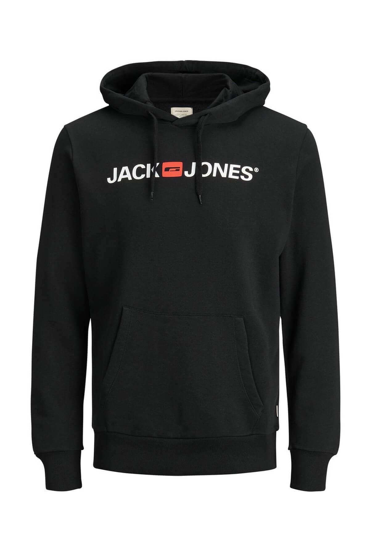 Jack & Jones Erkek Sweatshirt - Corp Logo Sweat Hood 12137054 - Jack & Jones - 12137054
