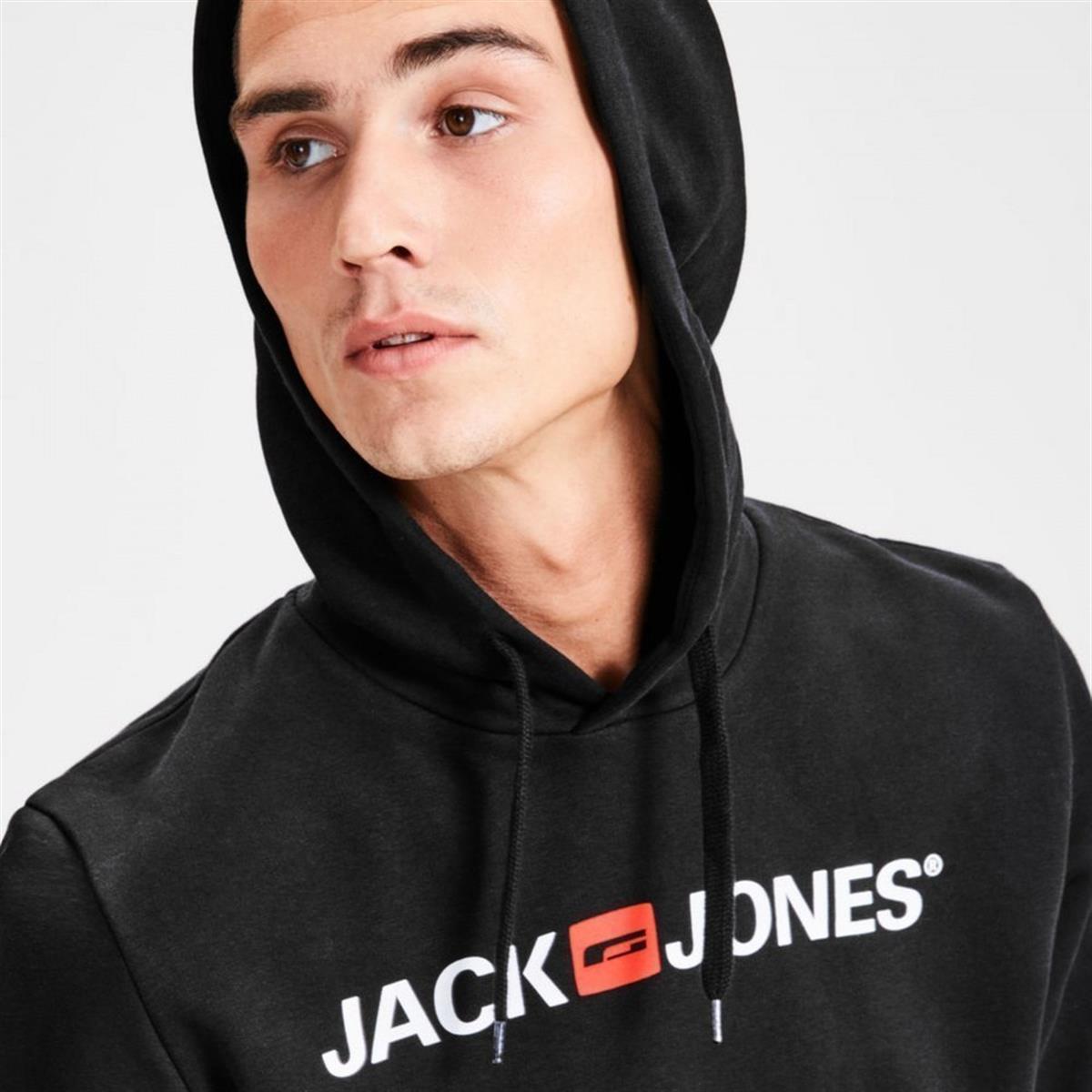 Jack & Jones Erkek Sweatshirt - Corp Logo Sweat Hood 12137054 - Jack & Jones - 12137054