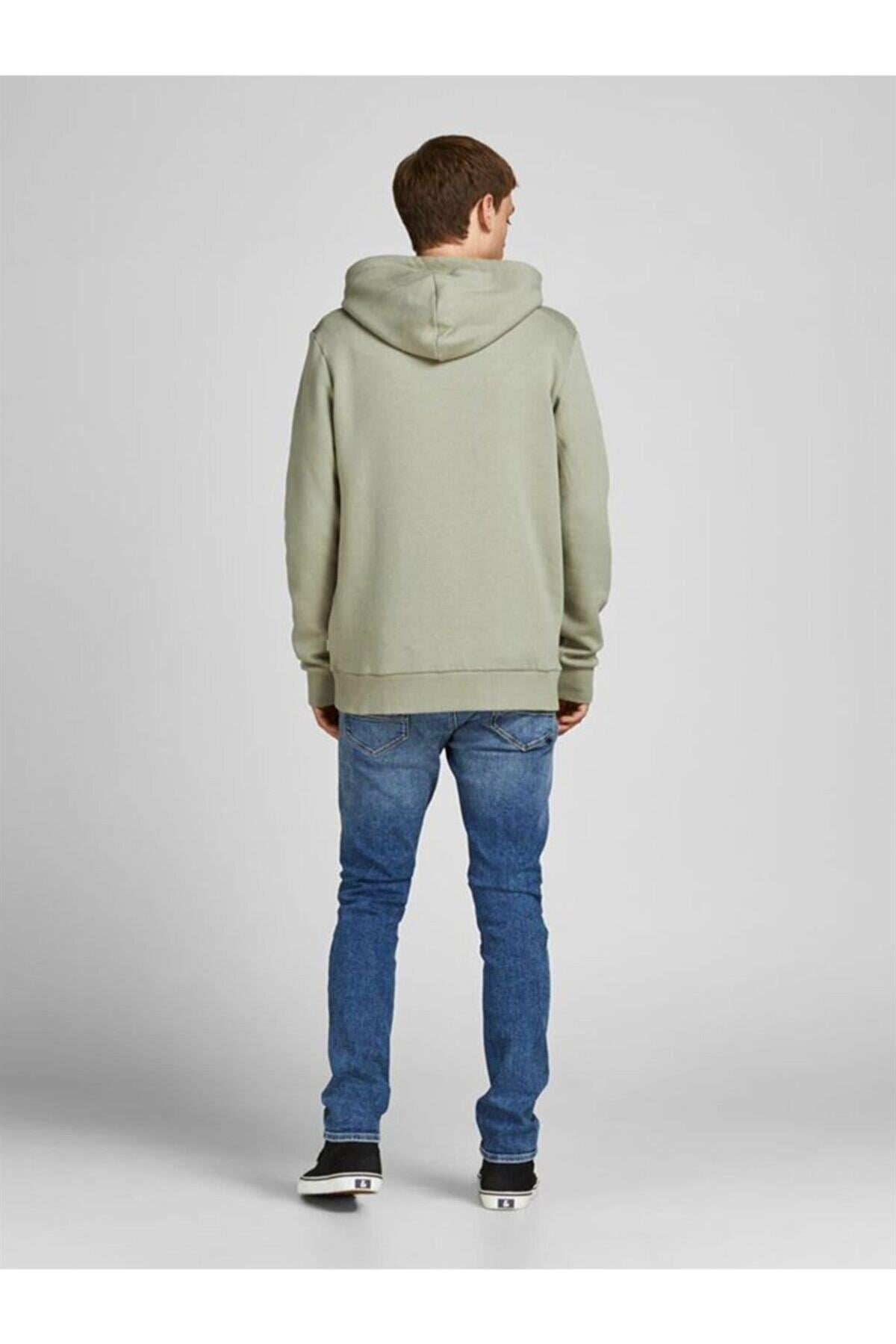 Jack & Jones Erkek Sweatshirt - Corp Logo Sweat Hood 12137054 - Jack & Jones - 12137054