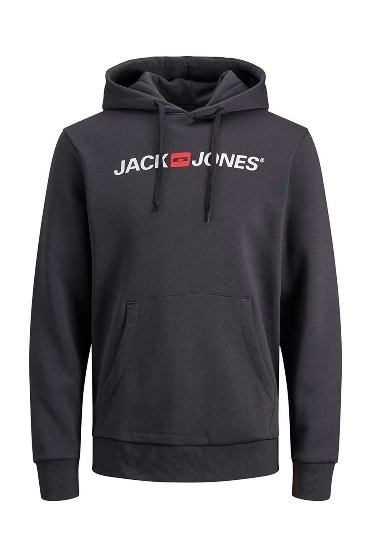 Jack & Jones Erkek Sweatshirt - Corp Logo Sweat Hood 12137054 - Jack & Jones - 12137054