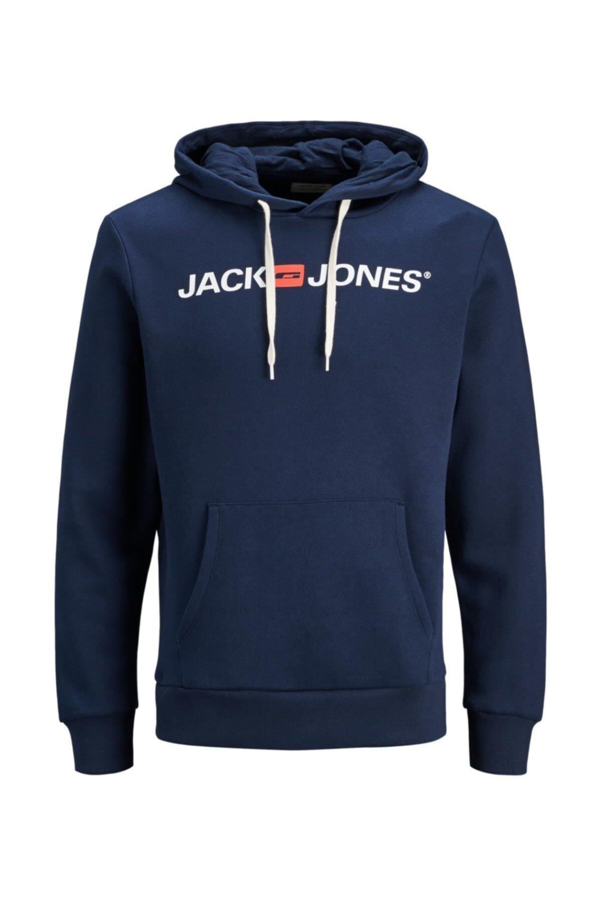 Jack & Jones Erkek Sweatshirt - Corp Logo Sweat Hood 12137054 - Jack & Jones - 12137054
