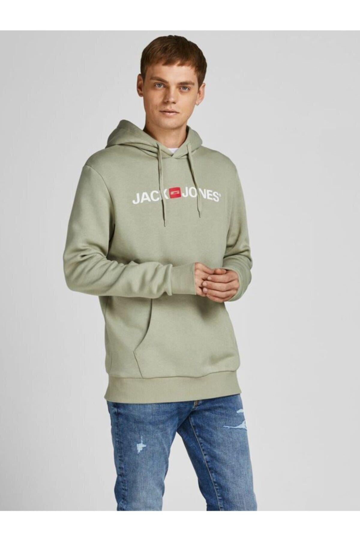 Jack & Jones Erkek Sweatshirt - Corp Logo Sweat Hood 12137054 - Jack & Jones - 12137054