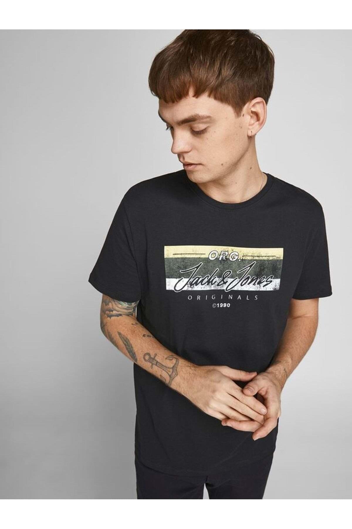 Jack & Jones Erkek T-shirt Crew Neck - 12205503 - Jack & Jones - 12205503