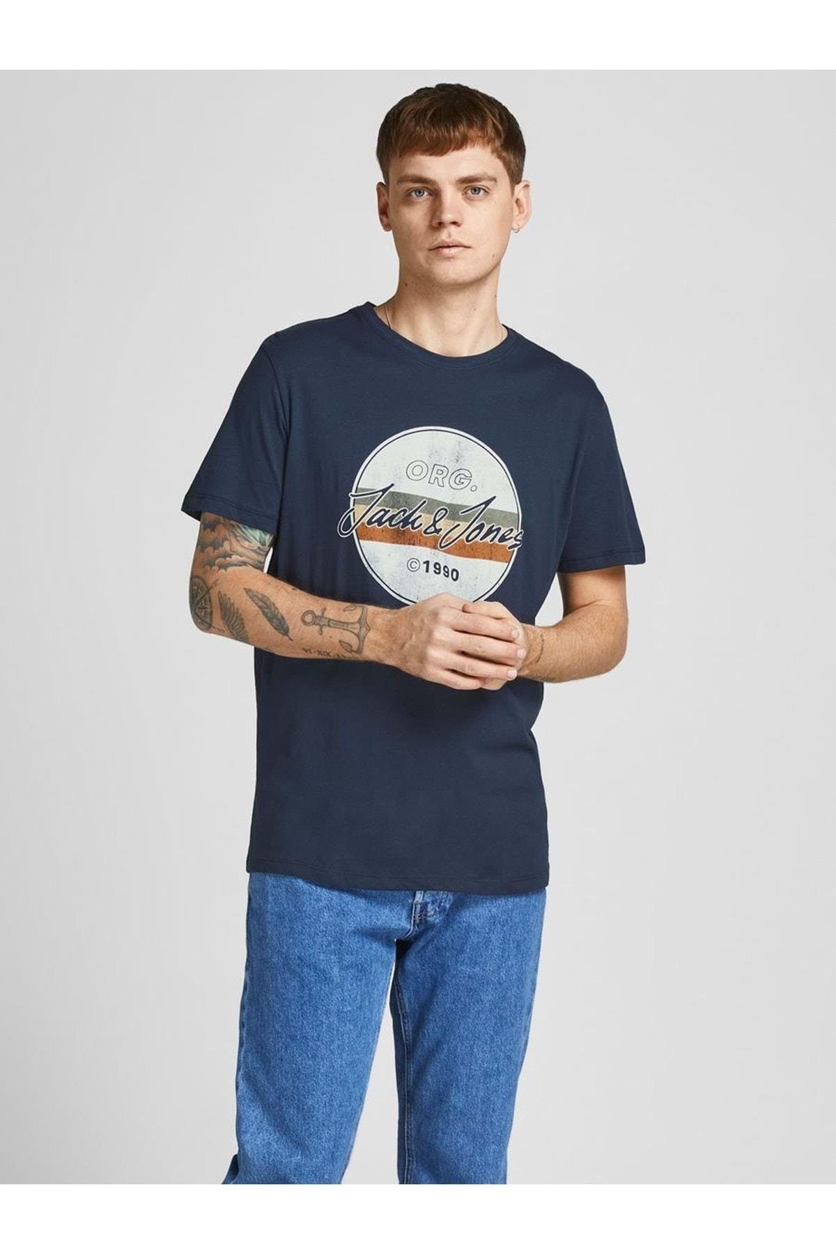 Jack & Jones Erkek T-shirt Crew Neck - 12205503 - Jack & Jones - 12205503